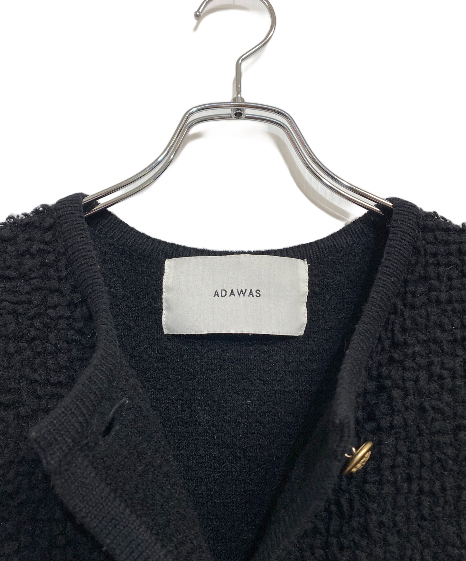 中古・古着通販】ADAWAS (アダワス) LOOP KNITTED VEST ブラック