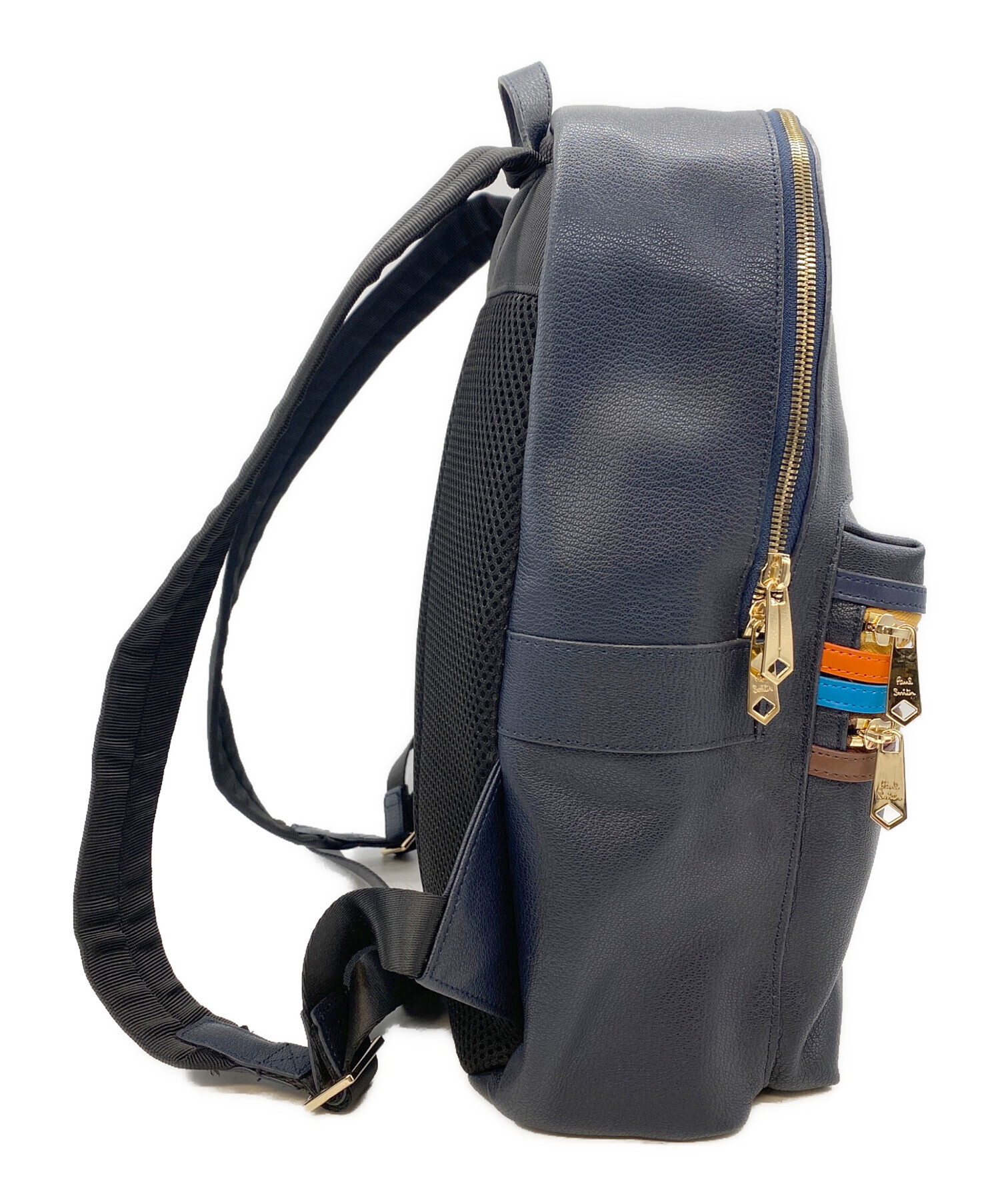 中古・古着通販】Paul Smith (ポールスミス) レザーリュック ネイビー 