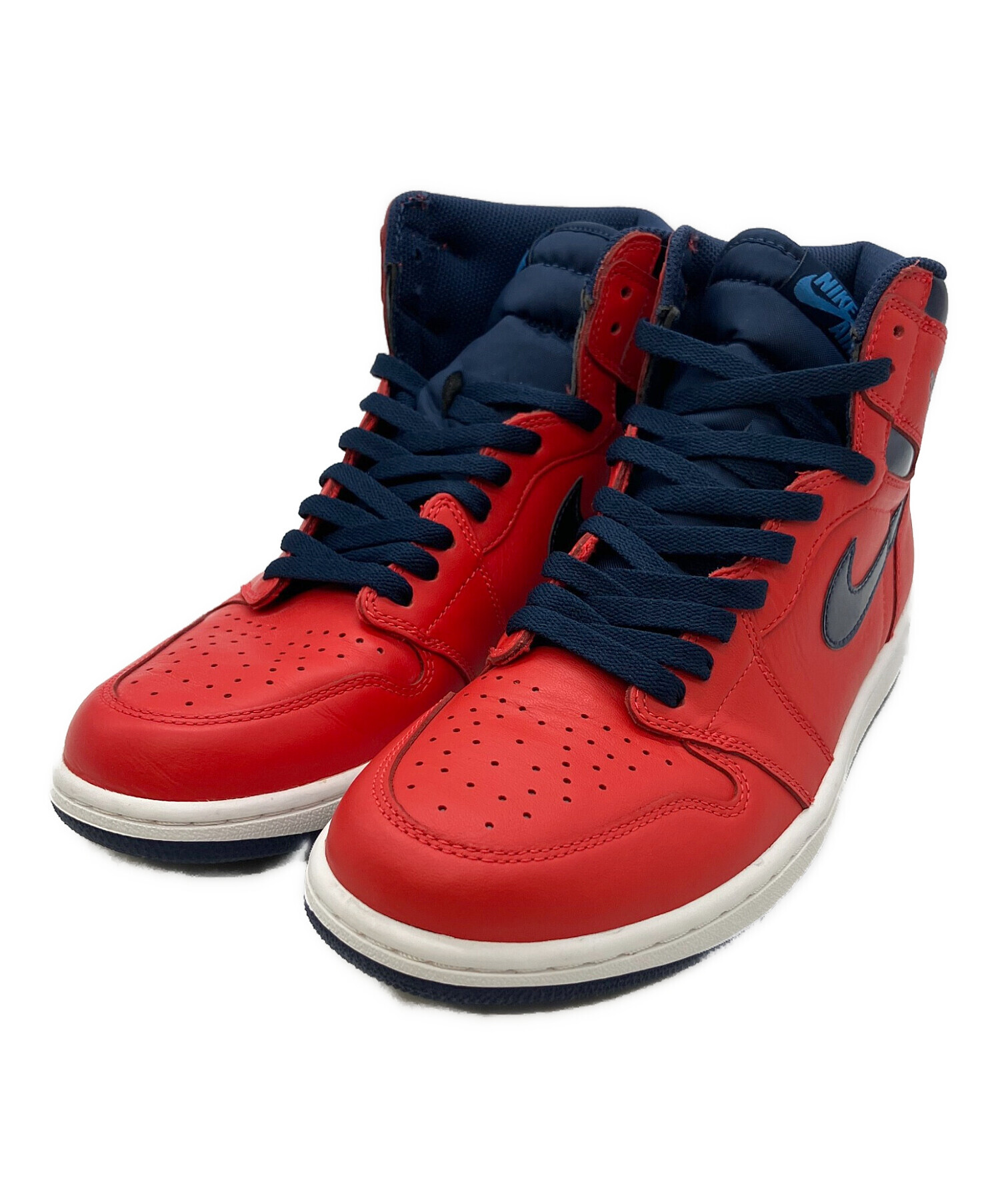【中古】未使用品 ナイキ AIR JORDAN 1 RETRO HIGH OG エアジョーダン スニーカー 28cm 青 ブルー 赤 レッド 中古・古着通販】NIKE (ナイキ) AIR JORDAN1 RETRO HIGH レッド×ブルー