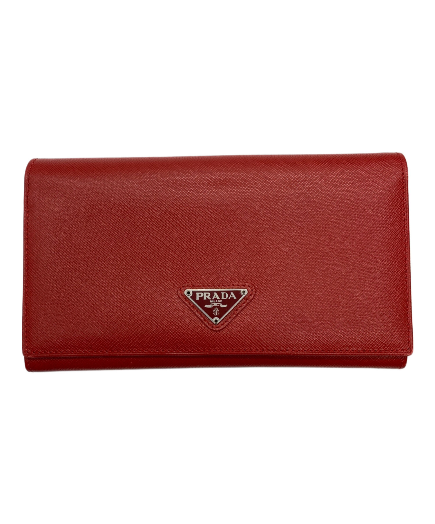 PRADA 新作人気長財布中古 中古・古着通販】PRADA (プラダ) 長財布 レッド｜ブランド・古着通販
