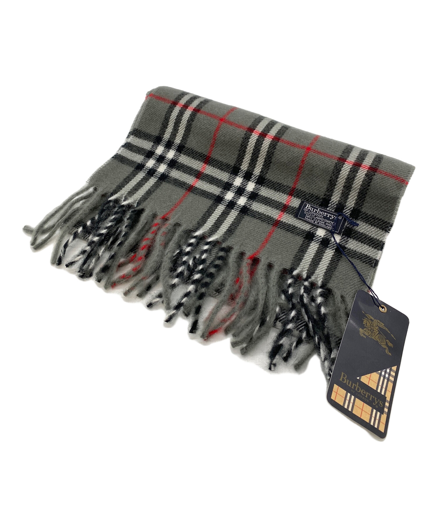 Burberrys マフラー バーバリー グレー 中古・古着通販】Burberry's (バーバリーズ) マフラー グレー 未使用品