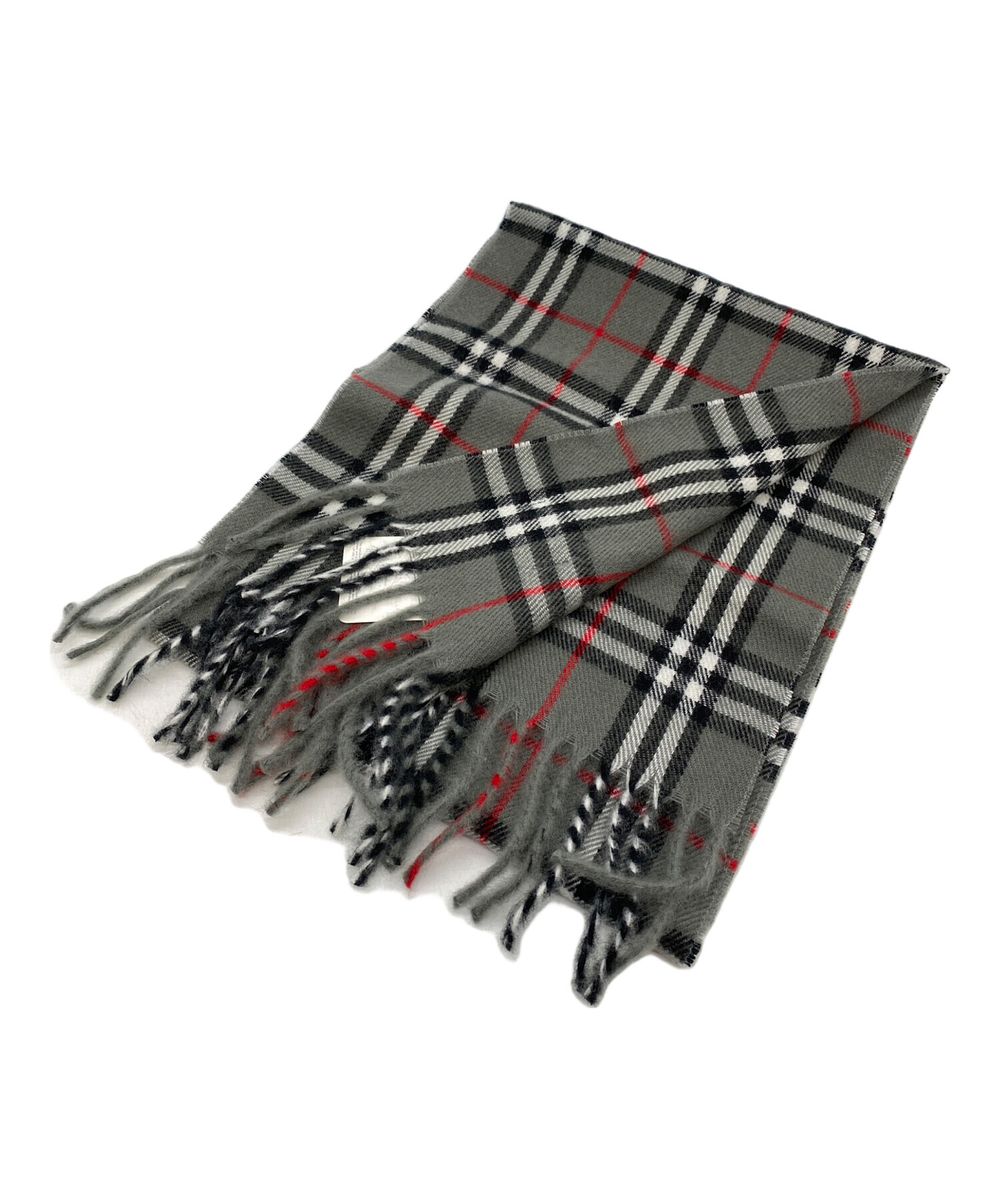 中古・古着通販】Burberry's (バーバリーズ) マフラー グレー 未使用品