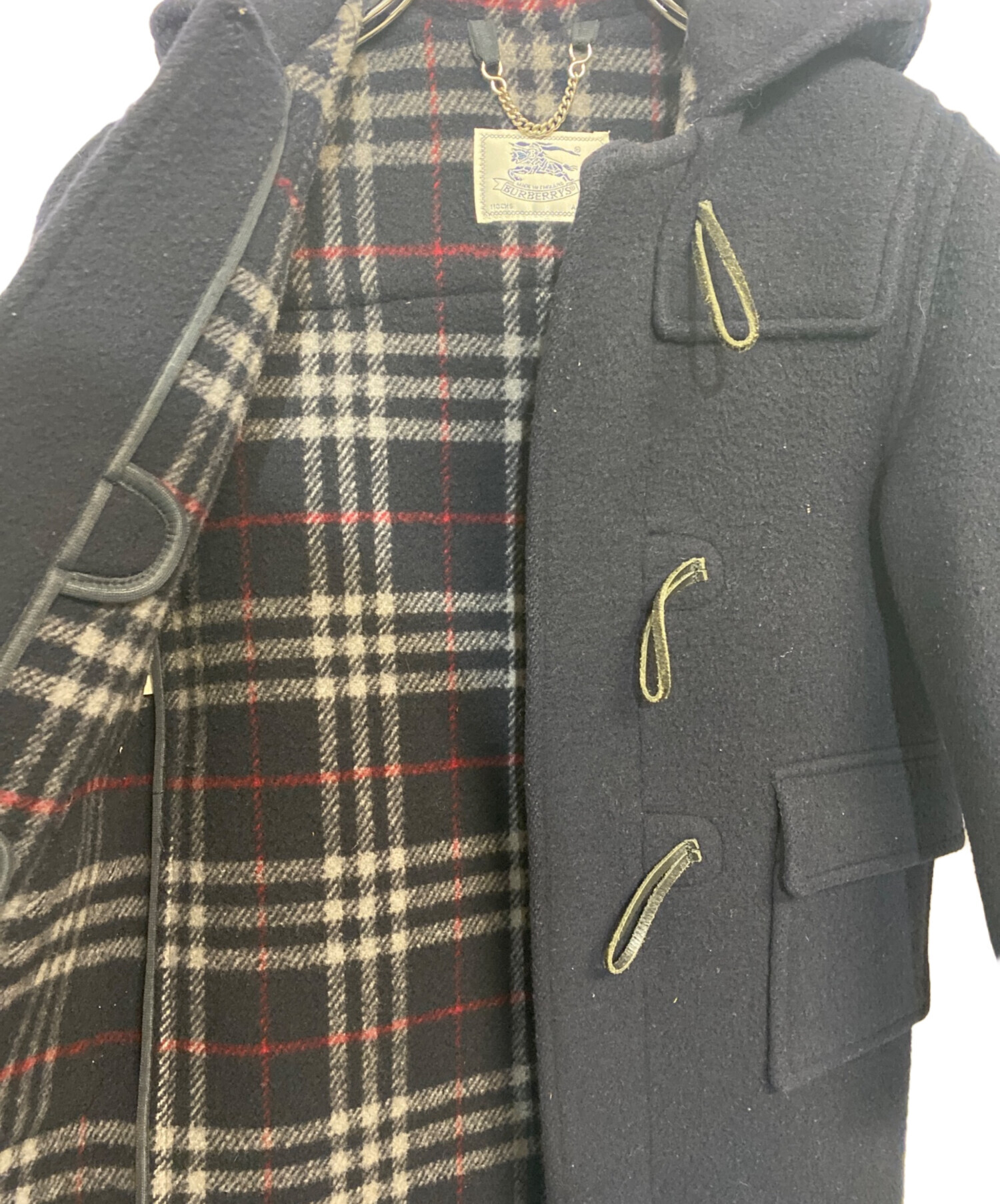 バーバリー ダッフルコート 110A Burberry 赤 ウール ダッフルコート BURBERRY 赤 ダッフルコート 110A