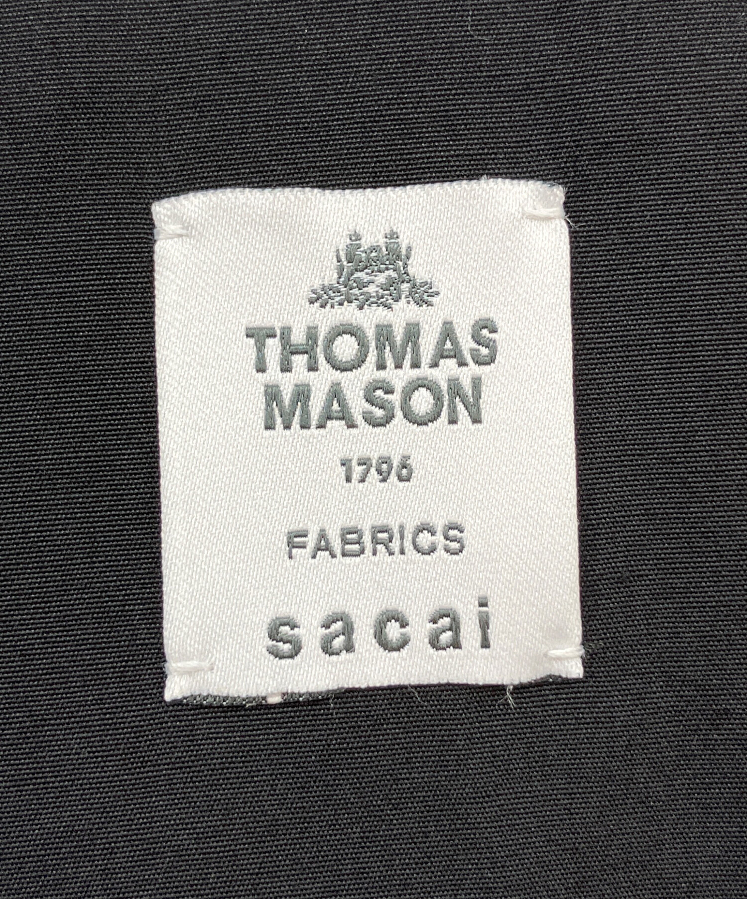 中古・古着通販】sacai (サカイ) 半袖ブラウス ブラック サイズ:SIZE 3