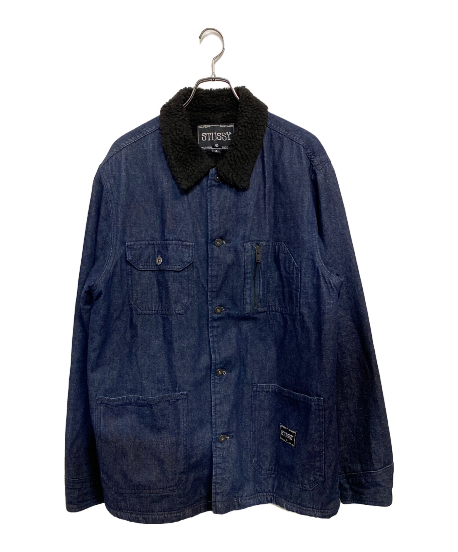 中古・古着通販】stussy (ステューシー) 内ボアジャケット インディゴ 