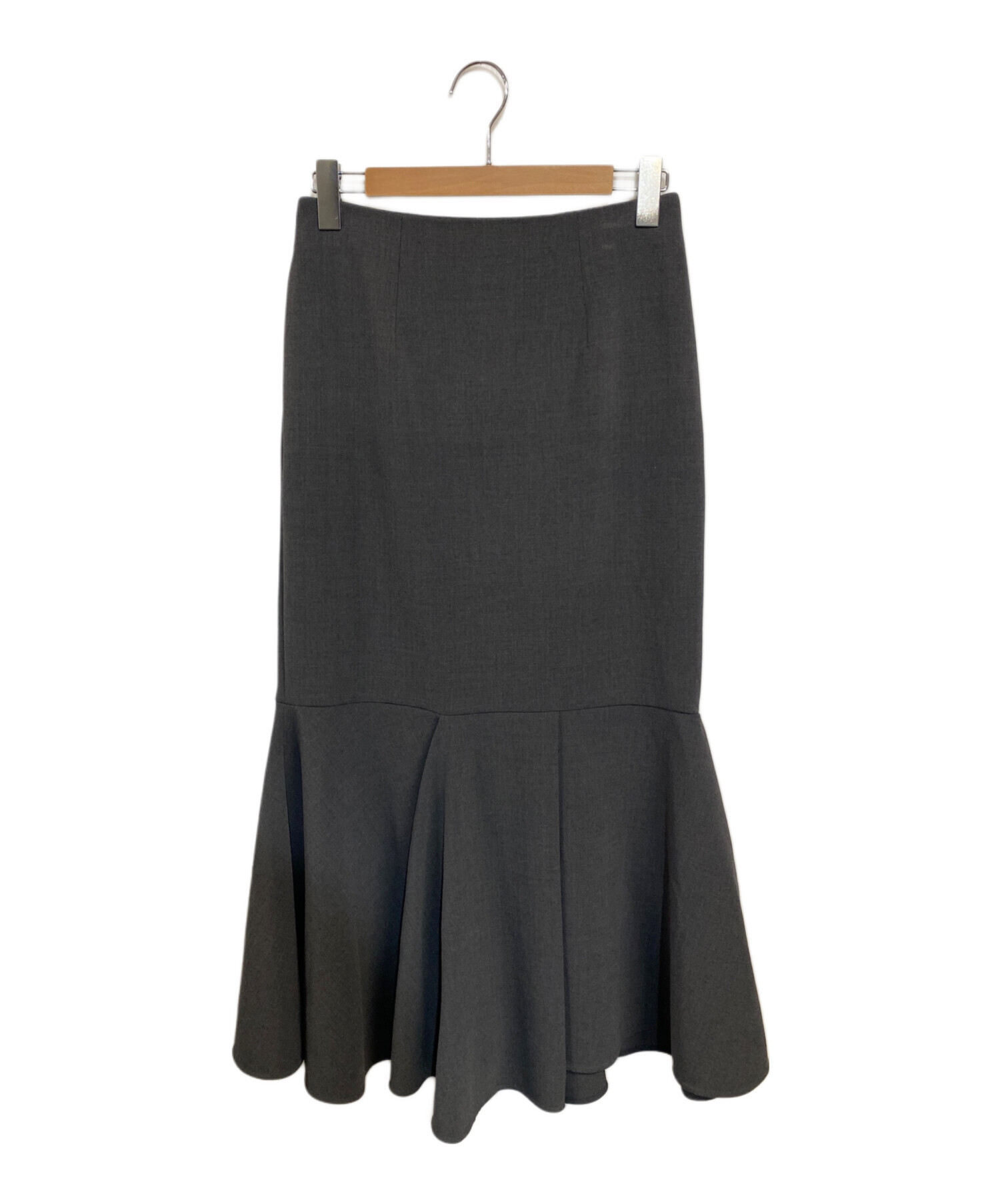 中古・古着通販】ENFOLD (エンフォルド) PEPLUM SKIRT グレー サイズ