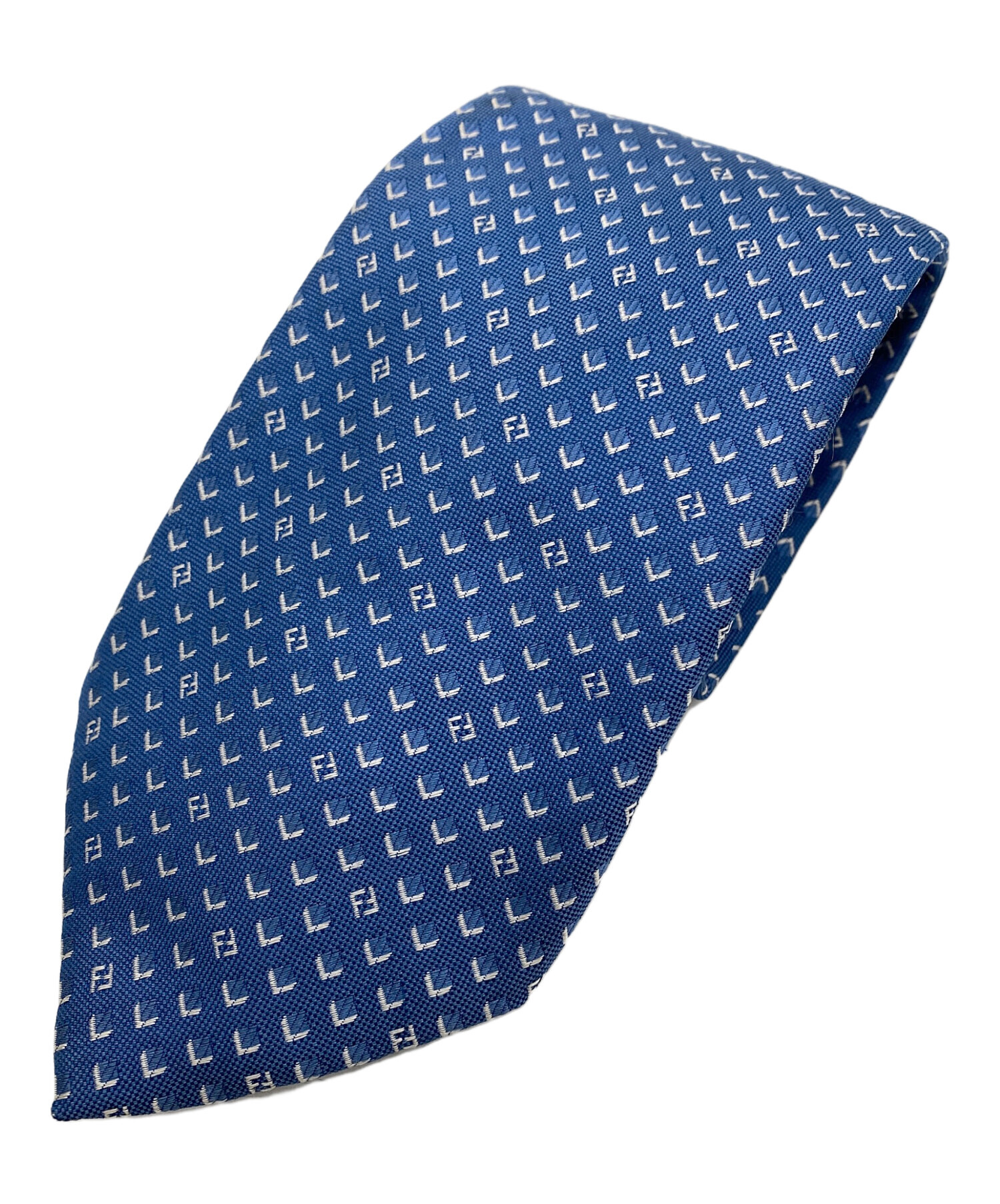 中古・古着通販】FENDI (フェンディ) スクエアドットネクタイ ブルー
