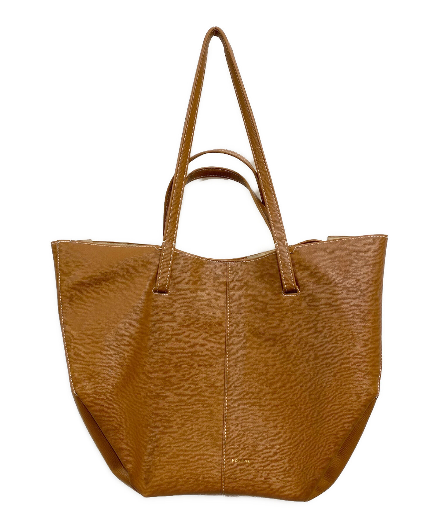 POLENE トートバッグ キャメル 中古・古着通販】POLENE (ポレーヌ) トートバッグ キャメル｜ブランド