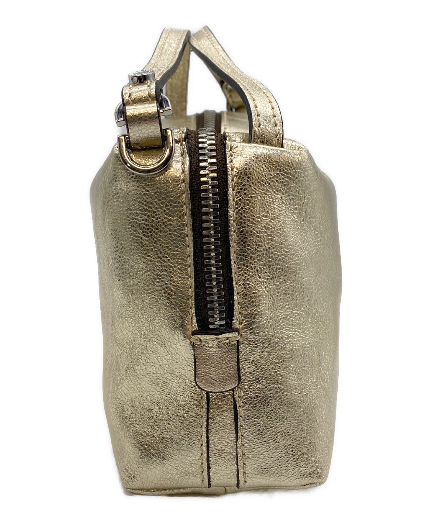 【未使用タグ付き】GIANNI CHIARINI 2way ショルダー　ゴールド 中古・古着通販】GIANNI CHIARINI (ジャンニ キアリーニ) ショルダー