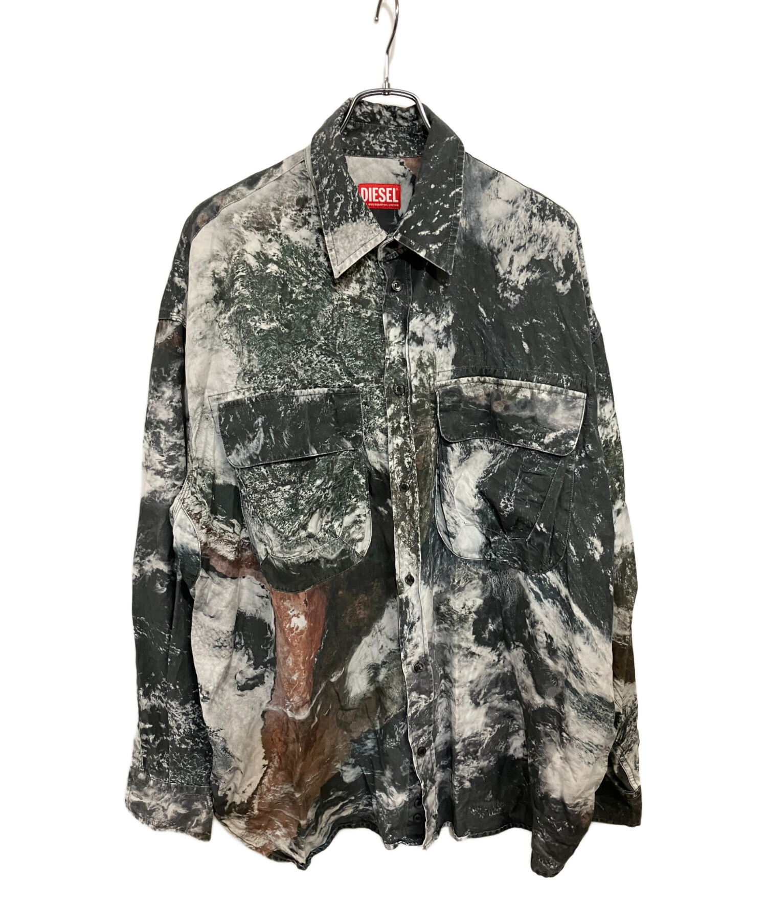 中古・古着通販】DIESEL (ディーゼル) 長袖シャツ グレー サイズ:50 