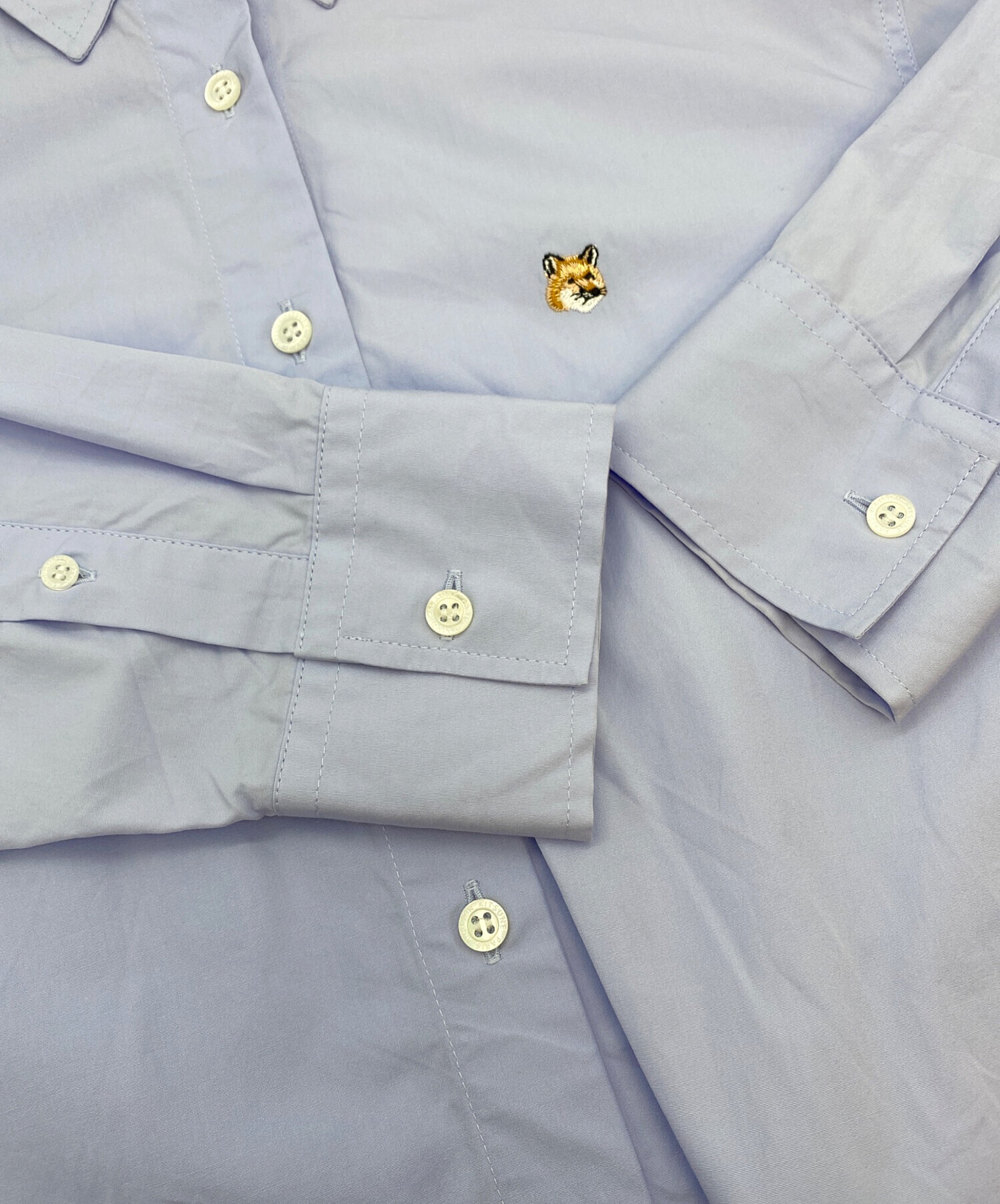 中古・古着通販】maison kitsune (メゾンキツネ) 長袖シャツ サックス