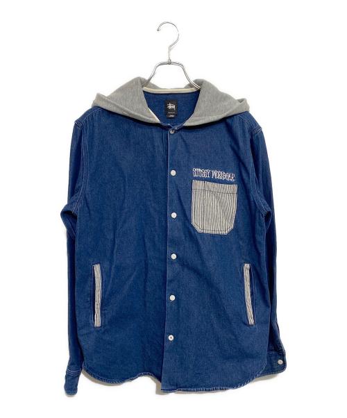 Stussy ステューシー インディゴ デニムジャケット Lサイズ 中古・古着通販】stussy (ステューシー) デニムジャケット インディゴ