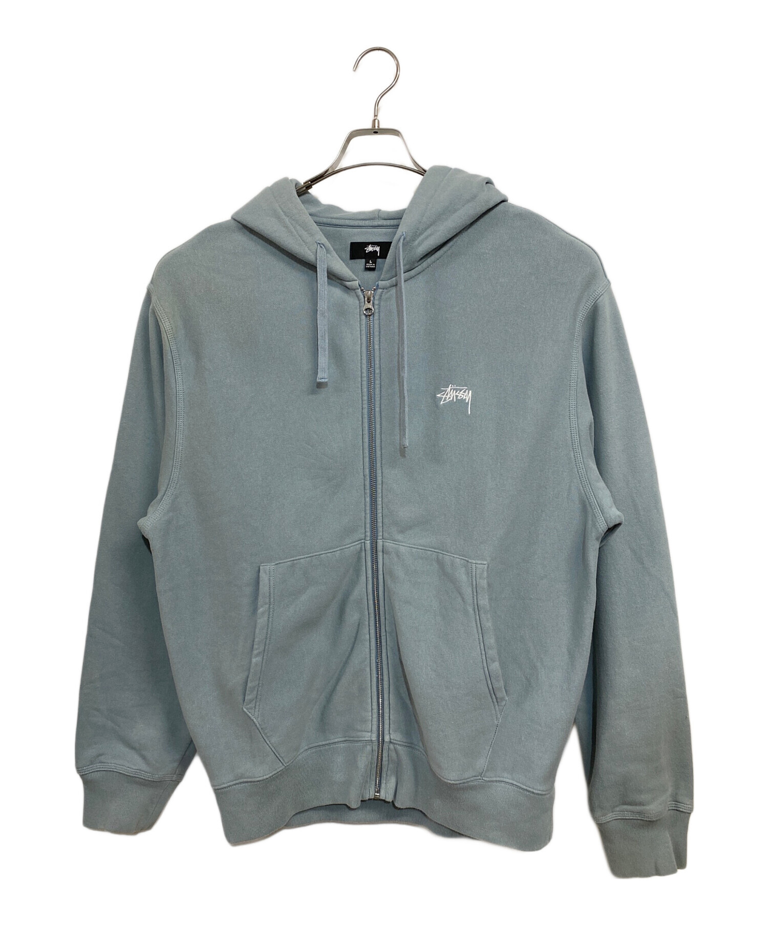 中古・古着通販】stussy (ステューシー) パーカー ブルー サイズ:SIZE 