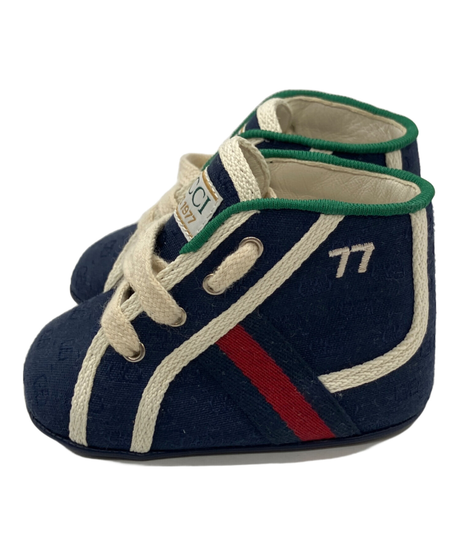 中古・古着通販】GUCCI (グッチ) スニーカー ネイビー サイズ:SIZE 17