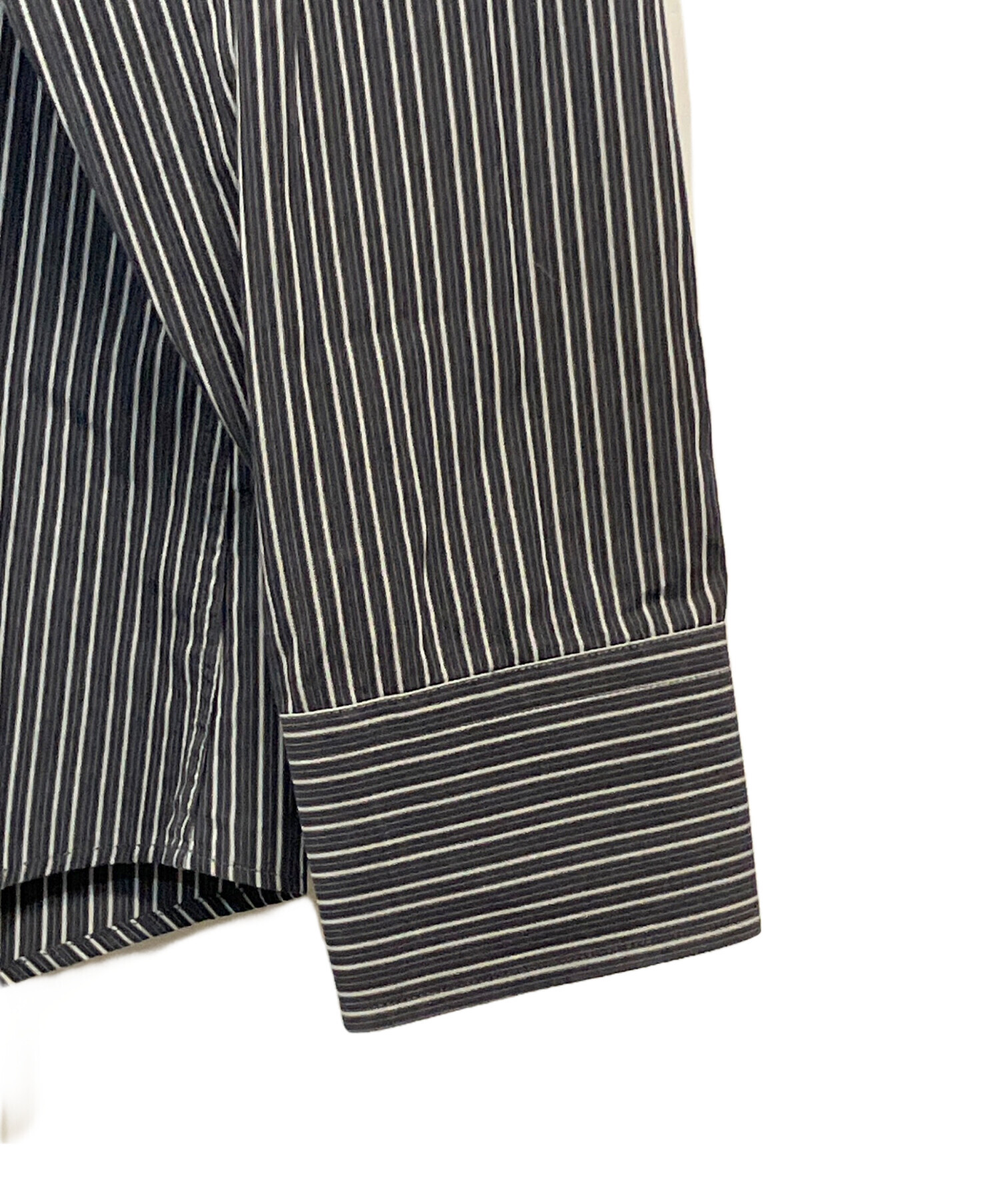 中古・古着通販】GUCCI (グッチ) 長袖シャツ ブラック×ホワイト 