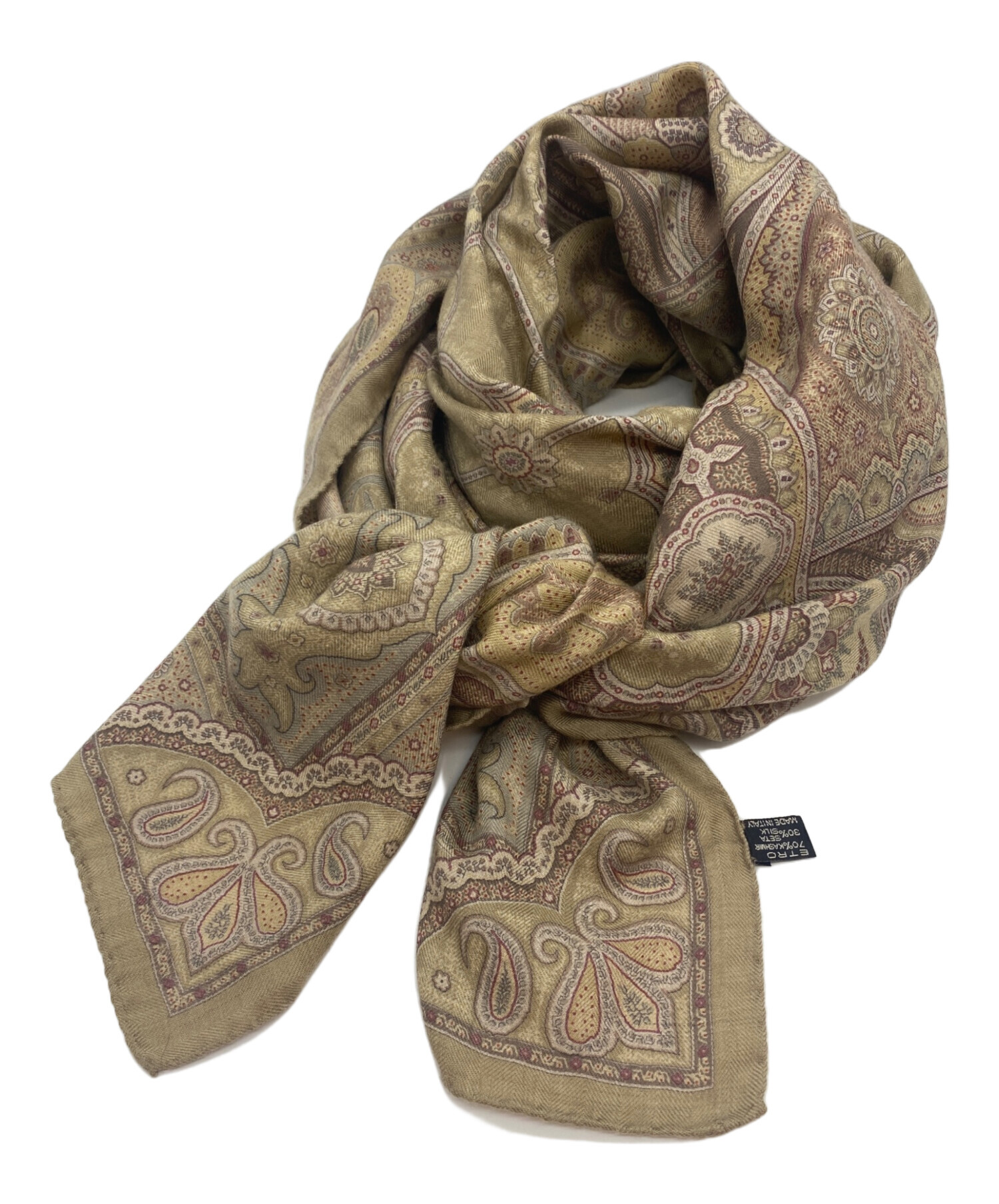 中古・古着通販】ETRO (エトロ) カシミヤ・シルク ペイズリースカーフ