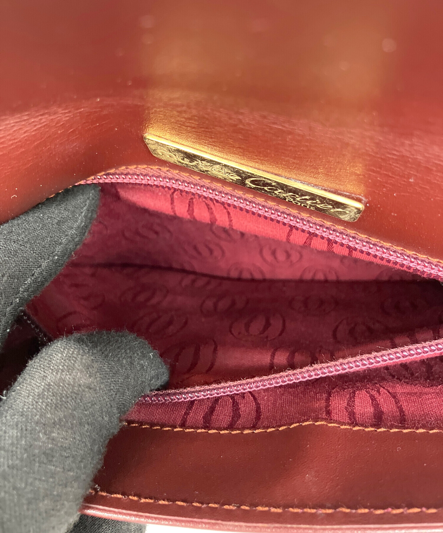 中古・古着通販】Cartier (カルティエ) クラッチバッグ ブラウン