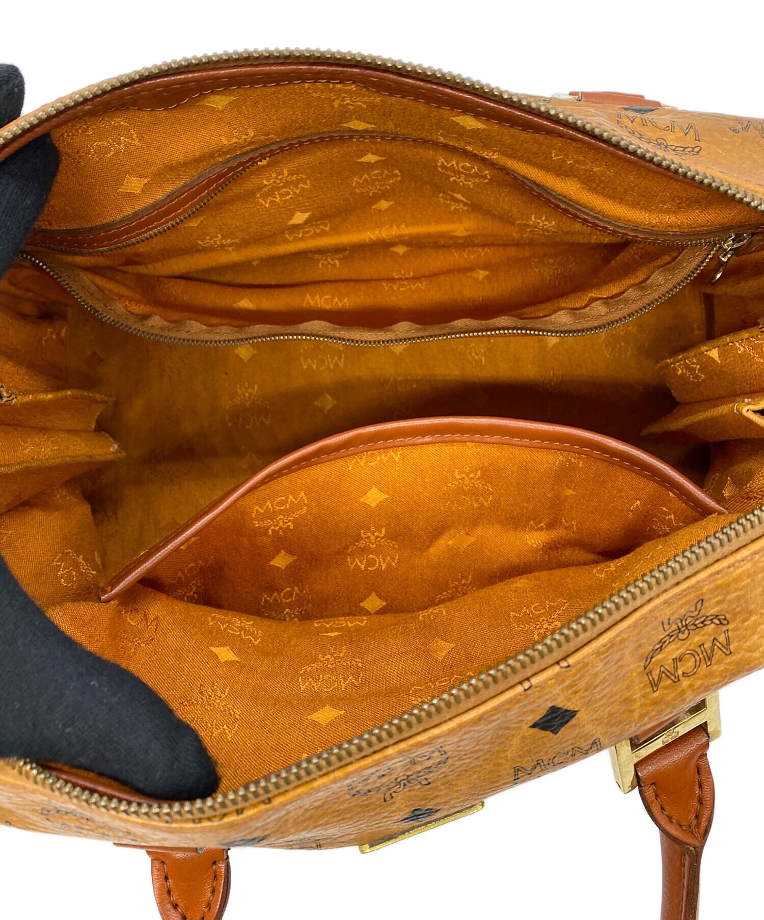 中古・古着通販】MCM (エムシーエム) ハンドバッグ ブラウン｜ブランド