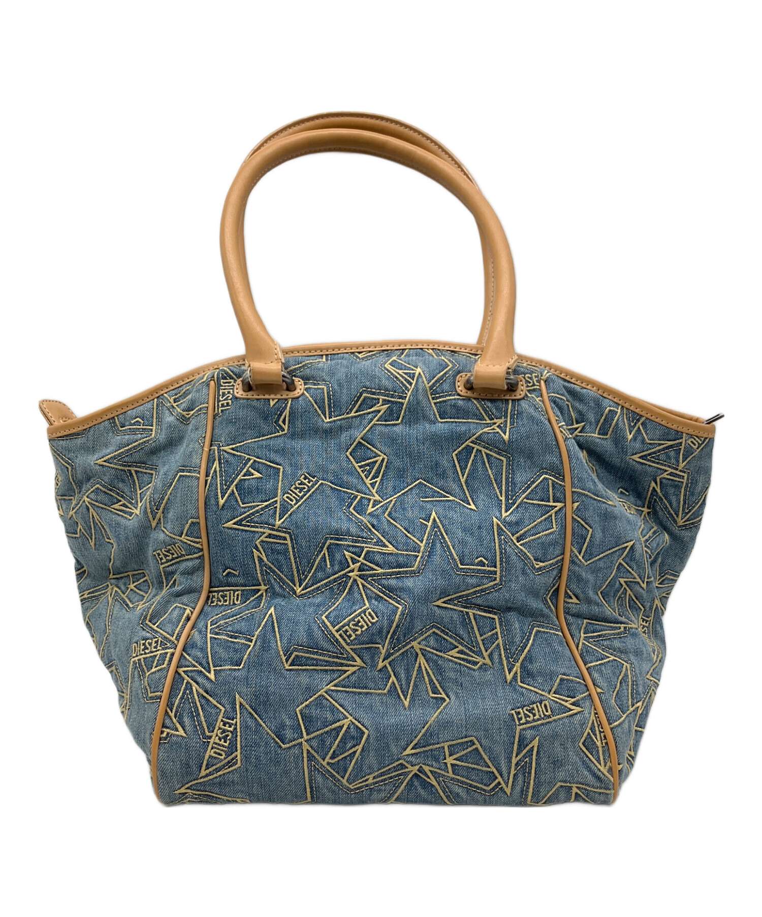 中古・古着通販】DIESEL (ディーゼル) デニムトートバッグ ブラウン 