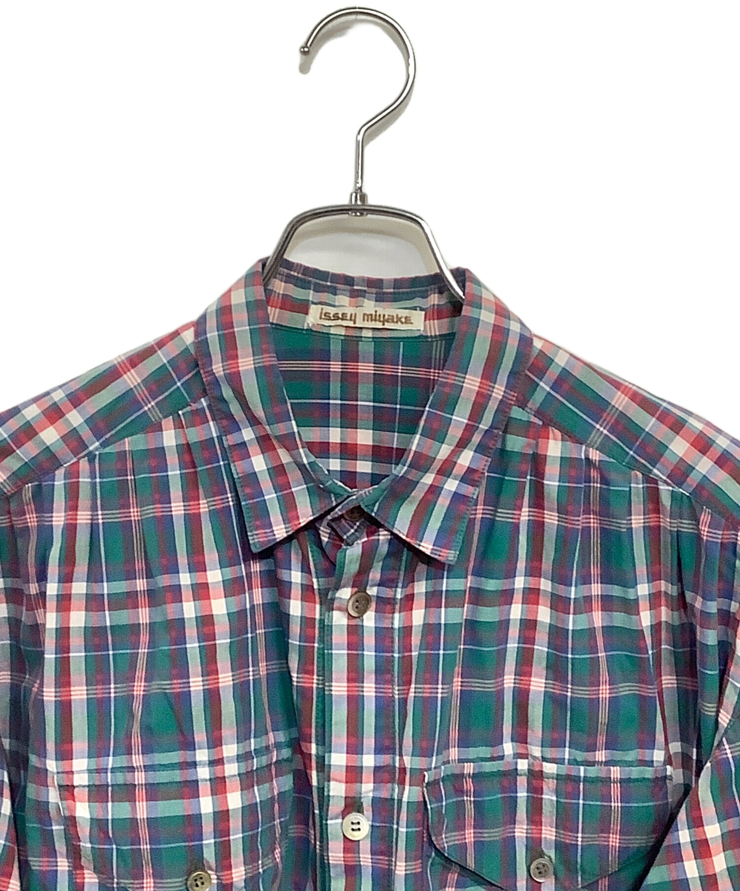 中古・古着通販】ISSEY MIYAKE (イッセイミヤケ) 長袖シャツ グリーン