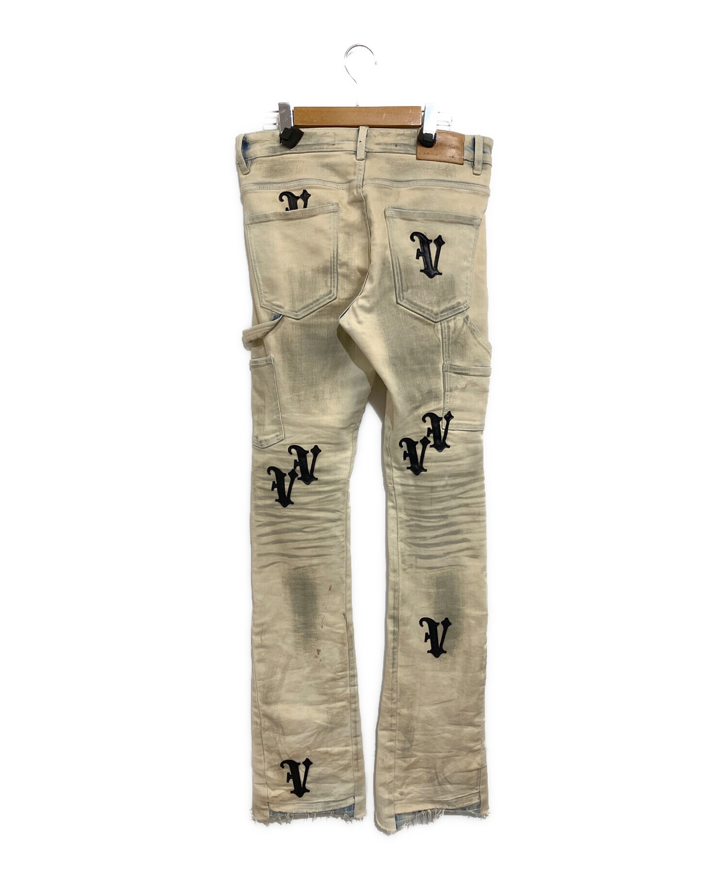 専用　VALABASAS バラバサス　フレアパンツ　32インチ VALABASAS ヴァラバサス フレアデニムパンツ EYEORE STACKED FLARE