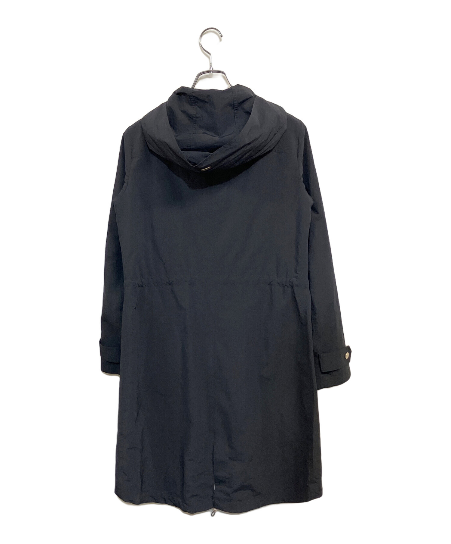 ヘルノ 近年モデル 撥水フーデッドナイロンコート ジップアップ 中古・古着通販】HERNO (ヘルノ) フーデッドナイロンコート ネイビー