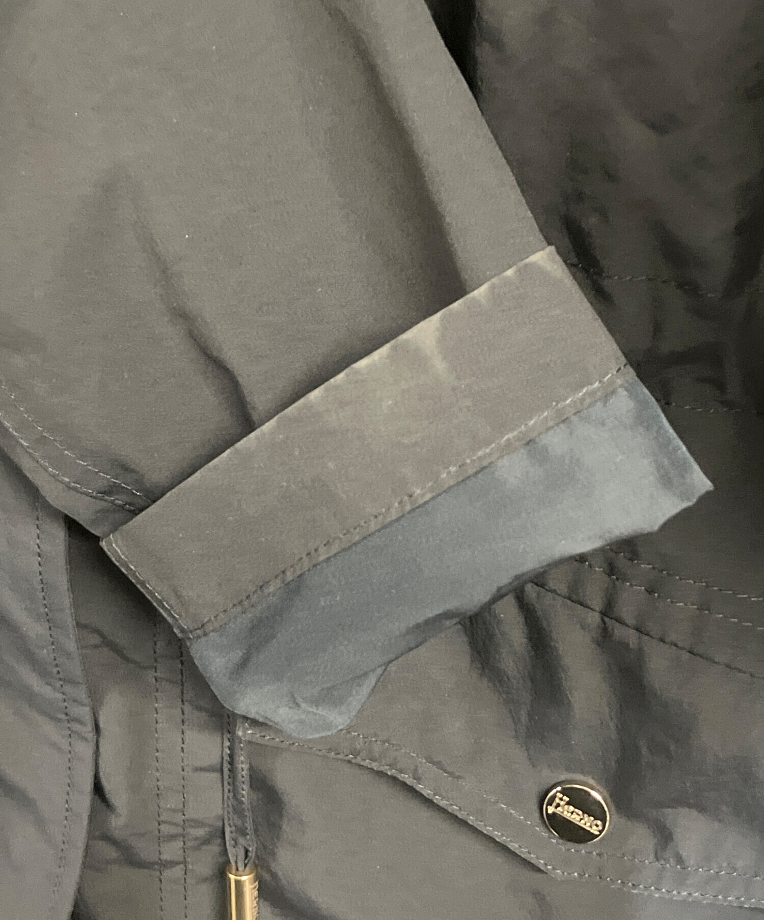 中古・古着通販】HERNO (ヘルノ) フーデッドナイロンコート ネイビー