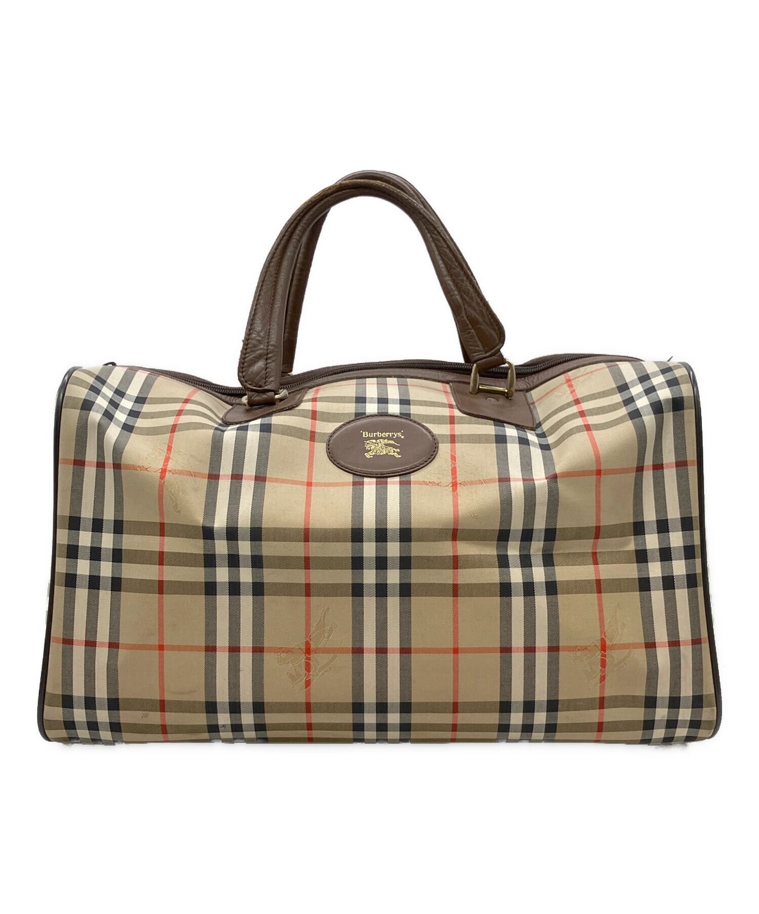 【KU屋】BURBERRY バーバリー ボストンバッグ ヴィンテージ 中古・古着通販】BURBERRY (バーバリー) ボストンバッグ ベージュ