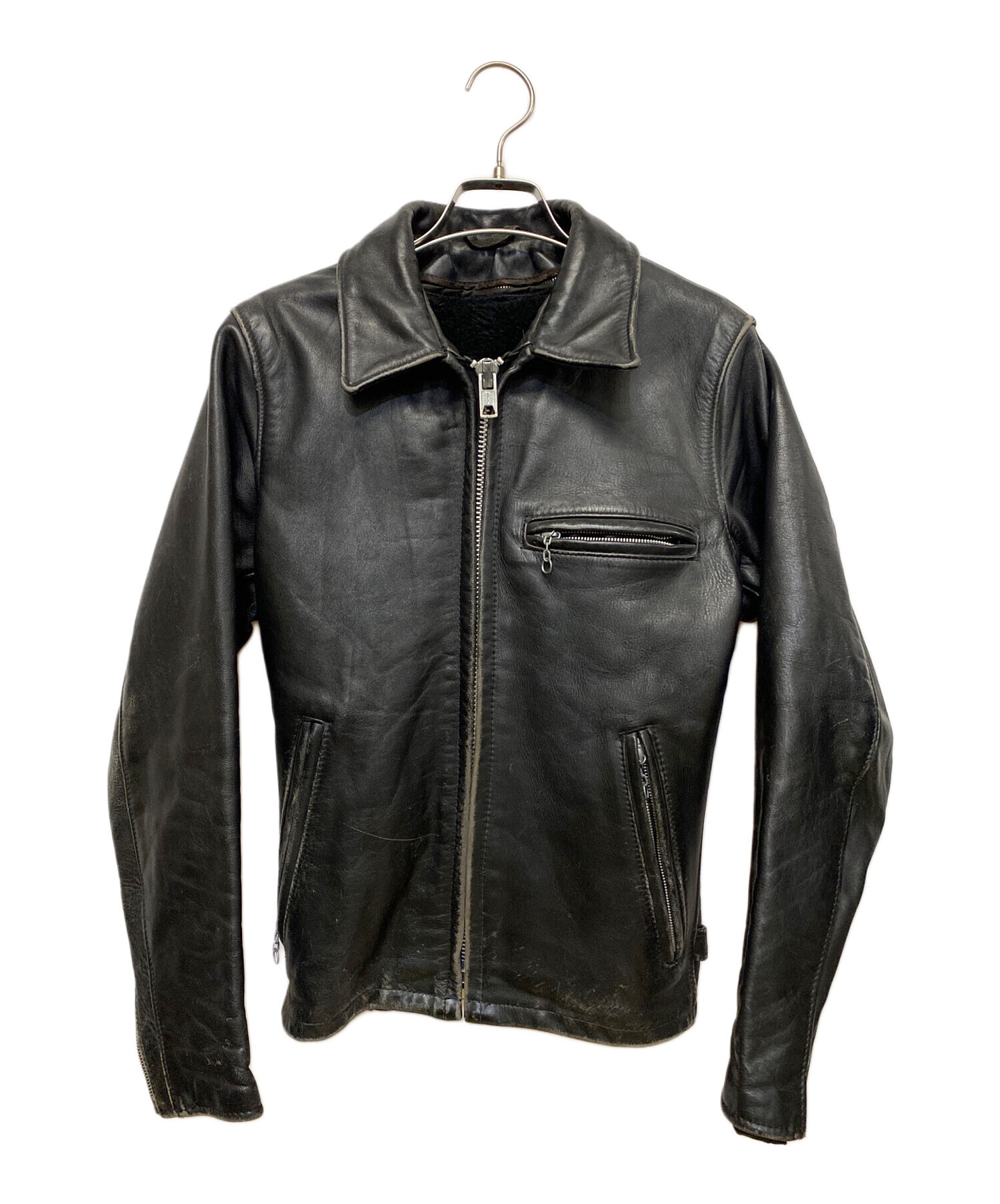 な*屋様 ショットシングルライダース 中古・古着通販】Schott (ショット) シングルライダースジャケット