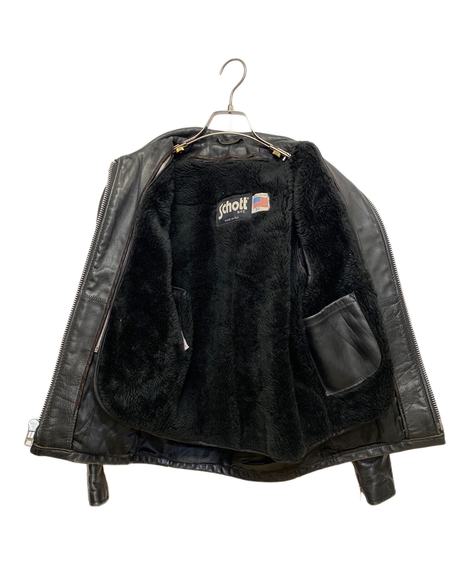 中古・古着通販】Schott (ショット) シングルライダースジャケット