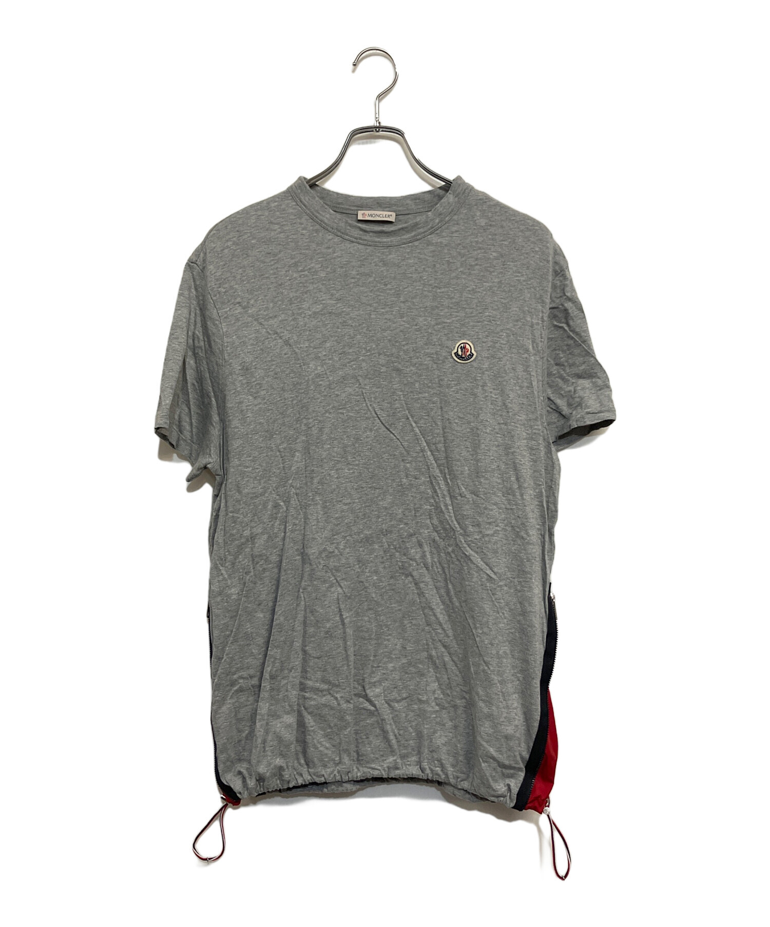 美品 MONCLER MAGLIA TーSHIRT モンクレール Lサイズ グレー MONCLER
