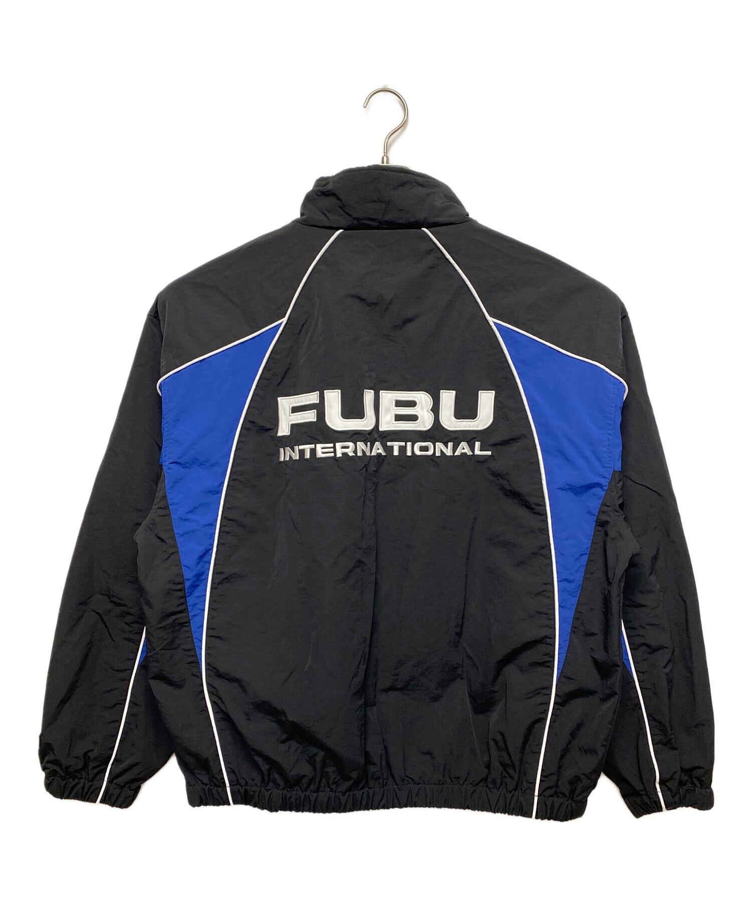 中古・古着通販】FUBU (フブ) TRACK JACKET ブラック×ブルー サイズ 