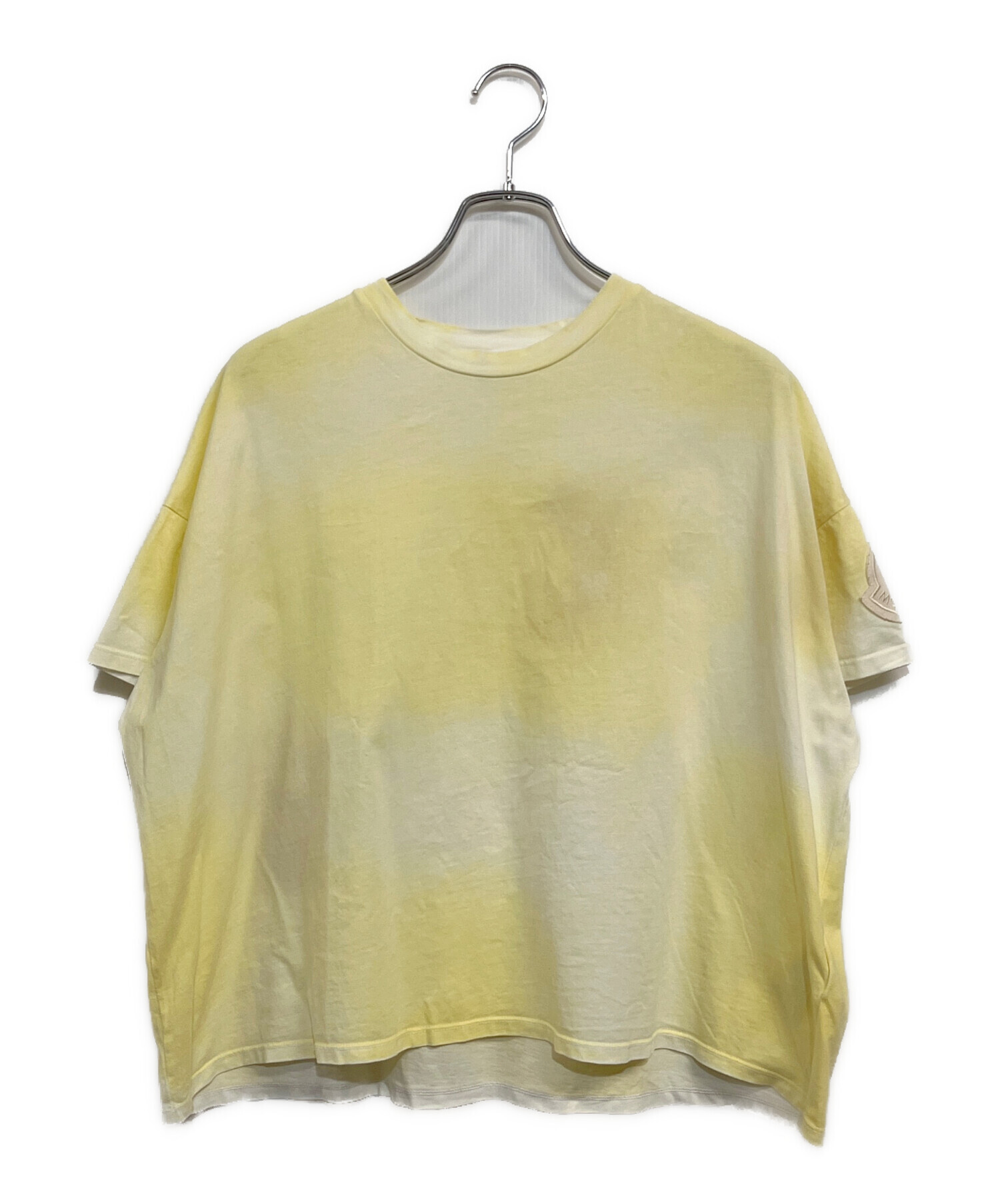 一点物 MONCLER モンクレール 蛍光イエロー Tシャツ Sサイズ トップス 中古・古着通販】MONCLER (モンクレール) T-SHIRT GIROCOLLO イエロー