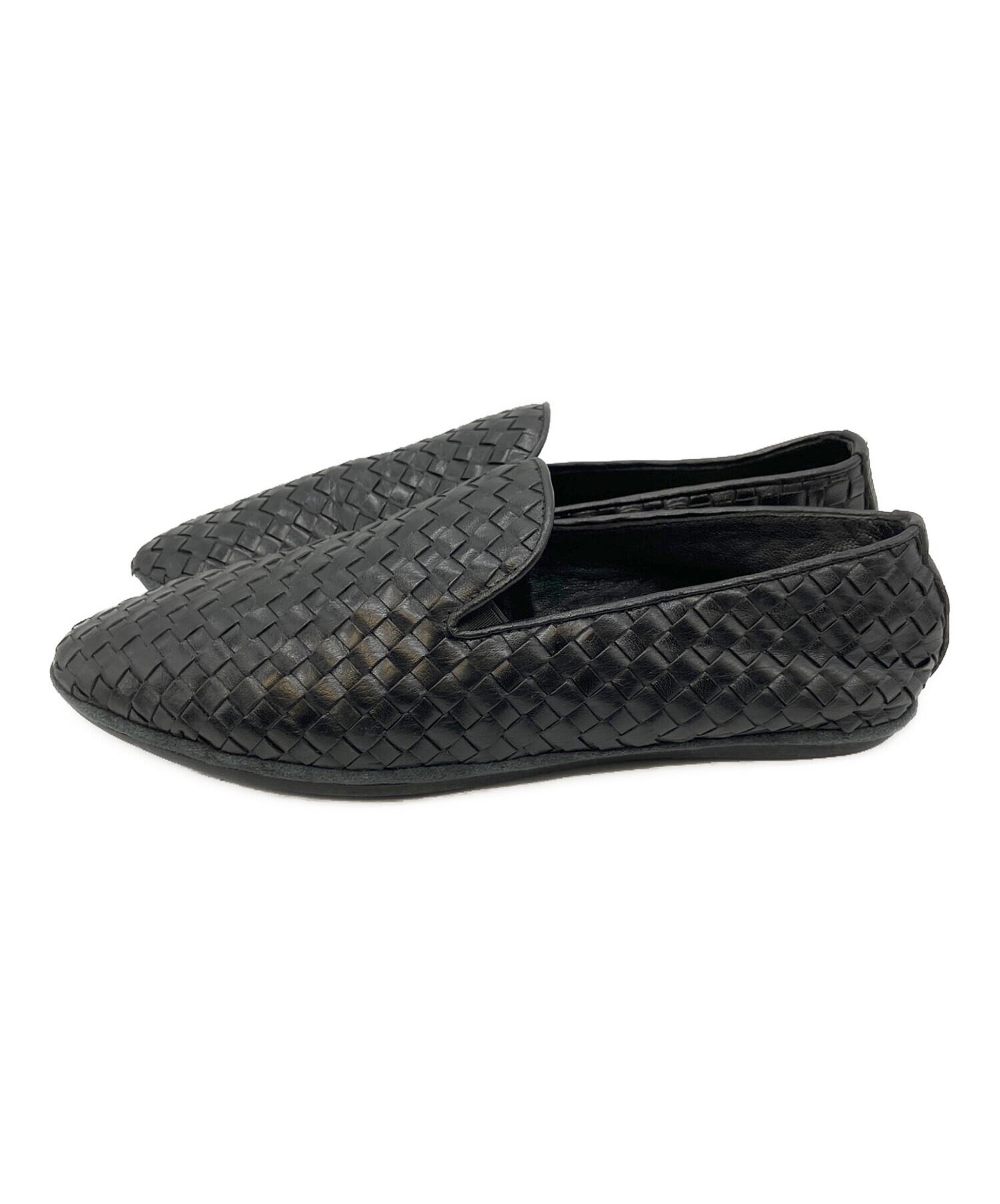 限定 正規 Bottega Veneta ブラックレザー スリッポン 【公式通販】