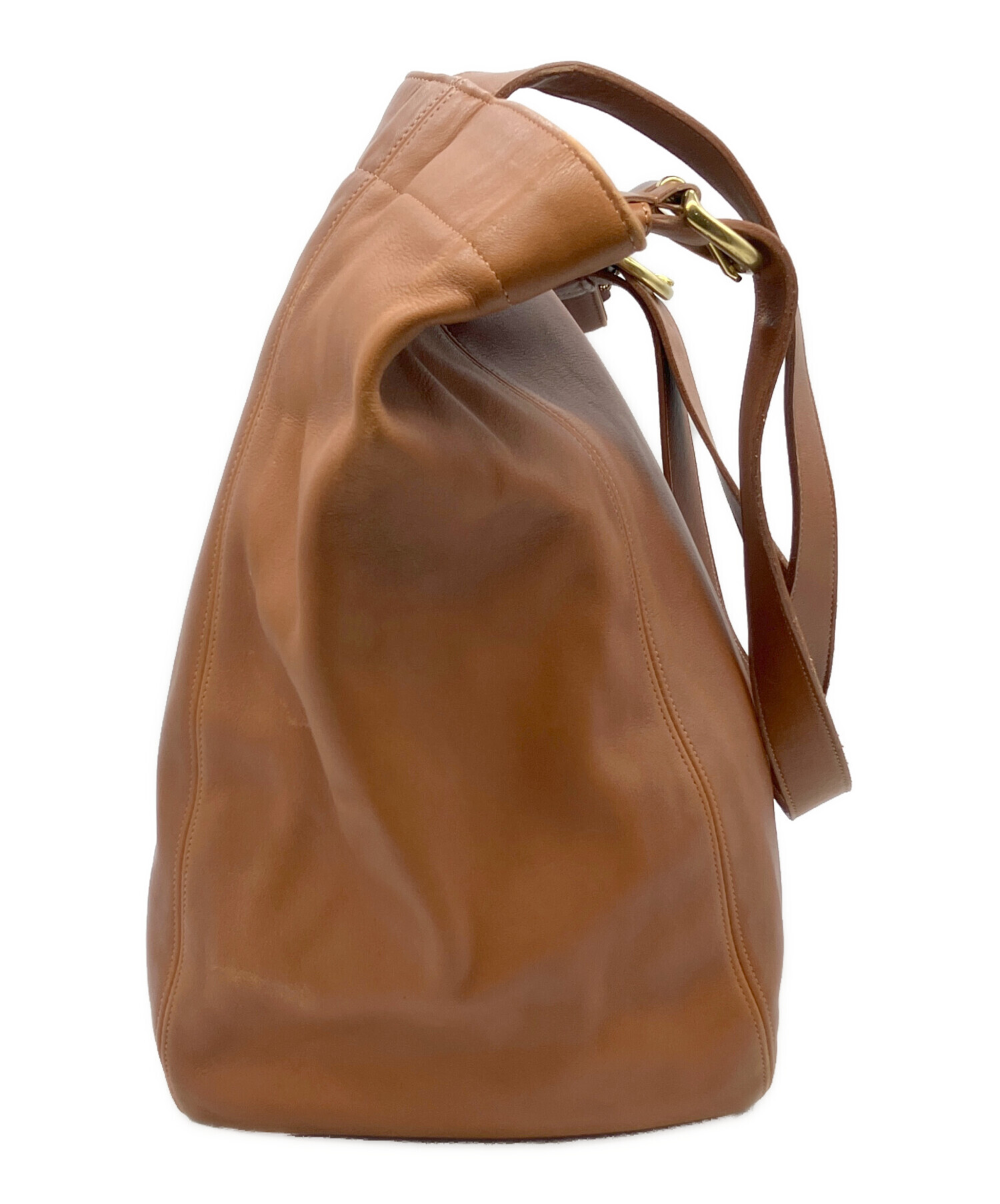 中古・古着通販】COACH (コーチ) レザートートバッグ ブラウン