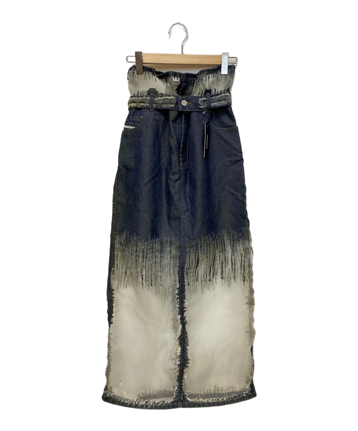 中古・古着通販】DIESEL (ディーゼル) デニム&シースルースカート