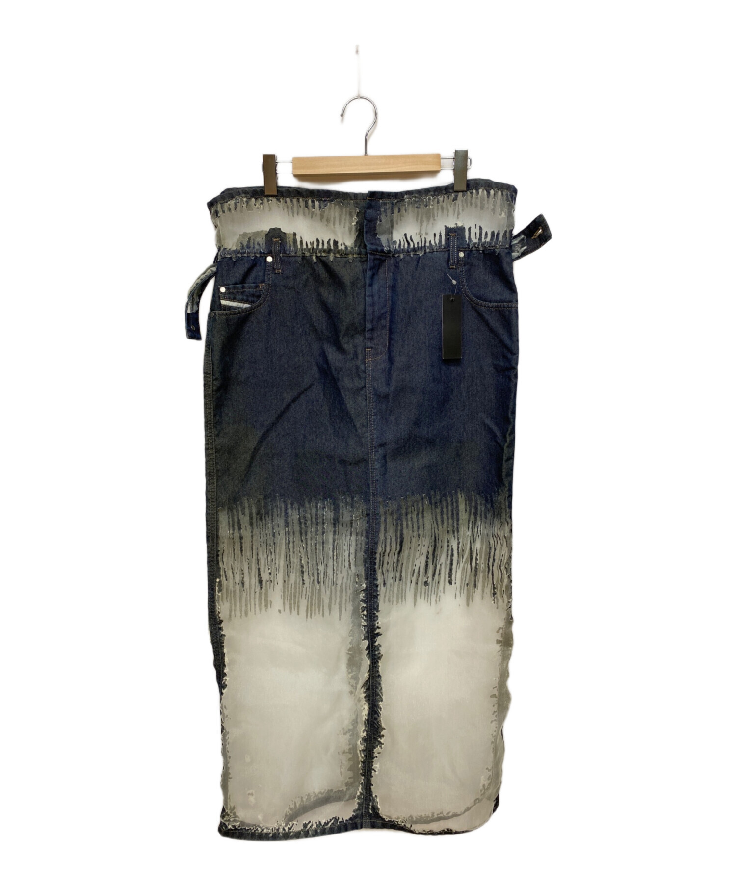 中古・古着通販】DIESEL (ディーゼル) デニム&シースルースカート