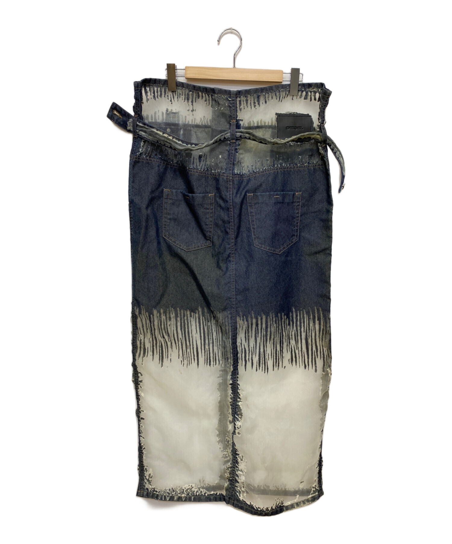 中古・古着通販】DIESEL (ディーゼル) デニム&シースルースカート