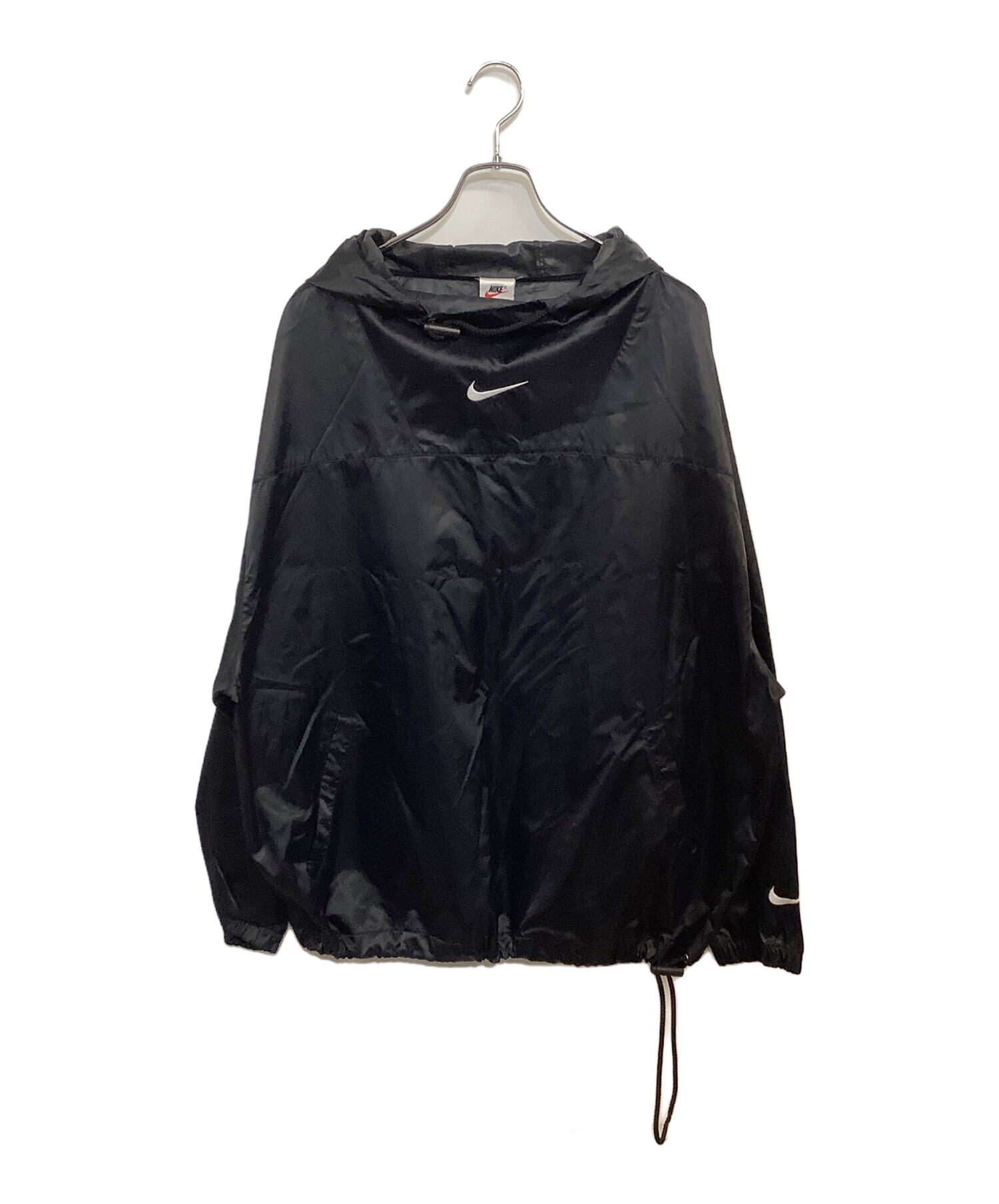 中古・古着通販】NIKE (ナイキ) 90-00s ナイロンフーディ ブラック