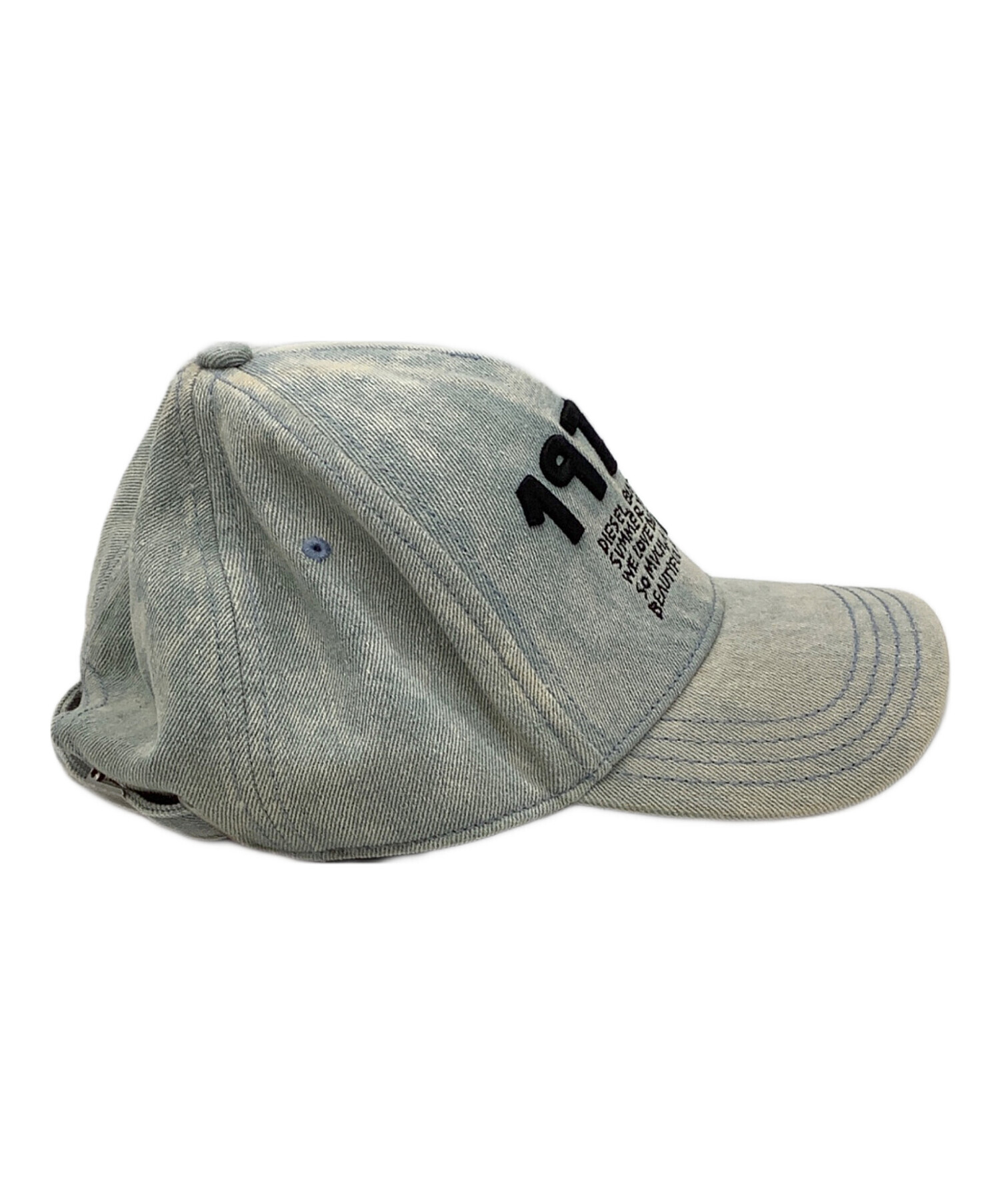 DIESEL タグ付き デニム風ダメージグレーキャップ サイズ2 Diesel デニム キャップ | グレー | FARFETCH JP