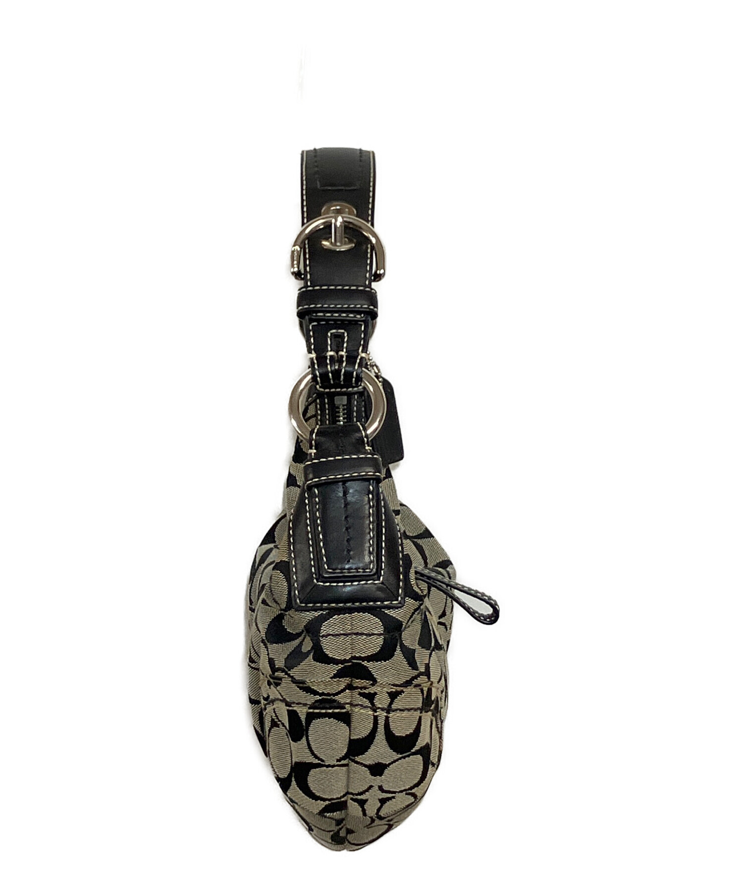 バッグ COACH Signature One Shoulder Bag Black 中古・古着通販】COACH (コーチ) signature one shoulder bag ブラック