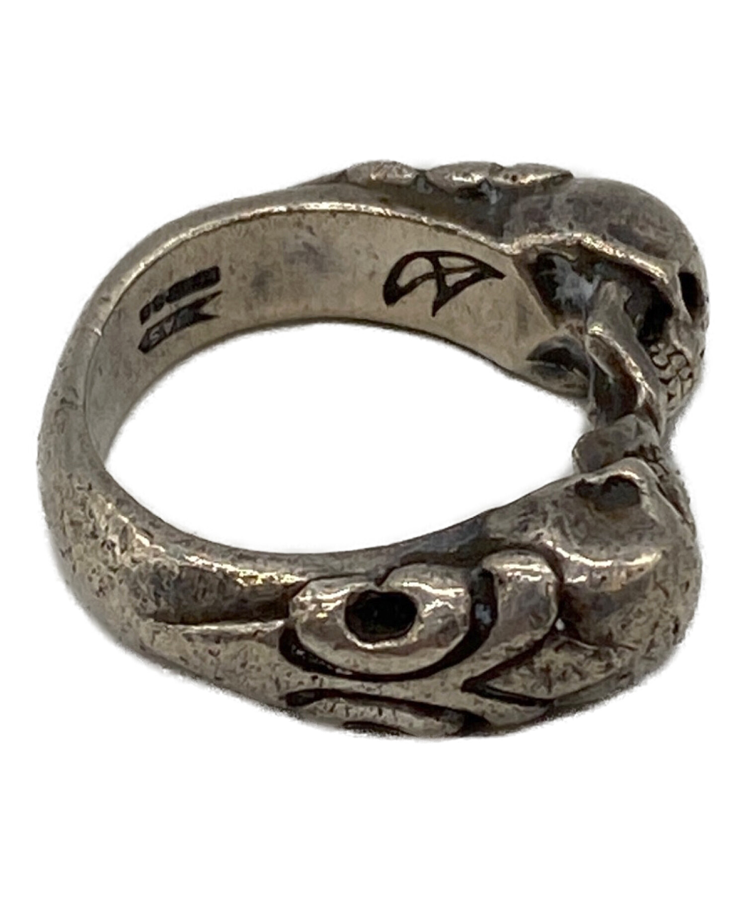 中古・古着通販】CRAZYPIG (クレイジーピッグ) TWO SKULLS TUDOR RING 