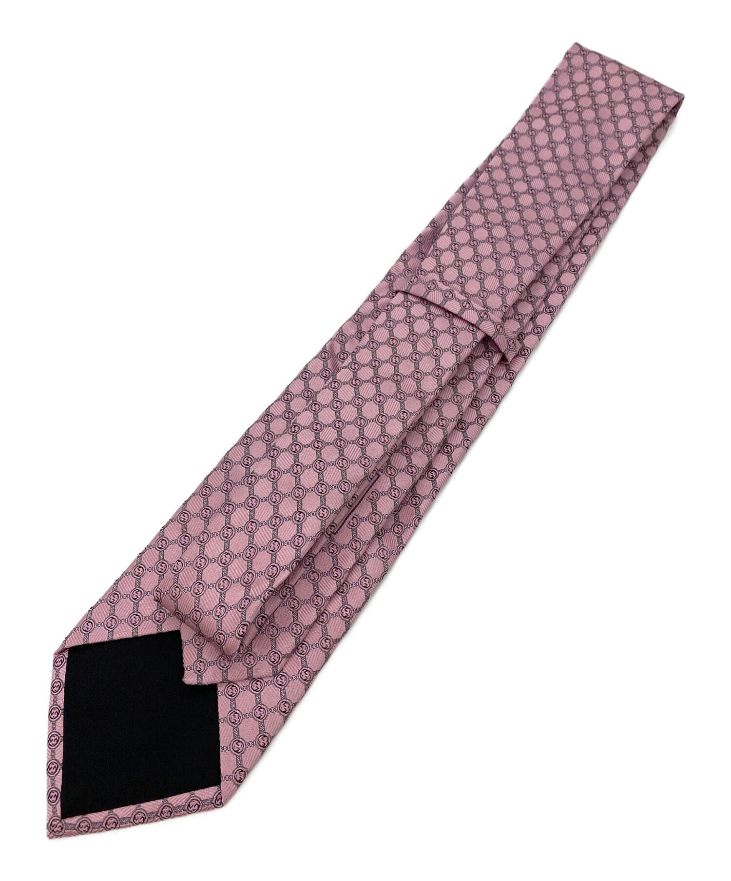中古・古着通販】GUCCI (グッチ) GG シルクジャカードネクタイ ピンク