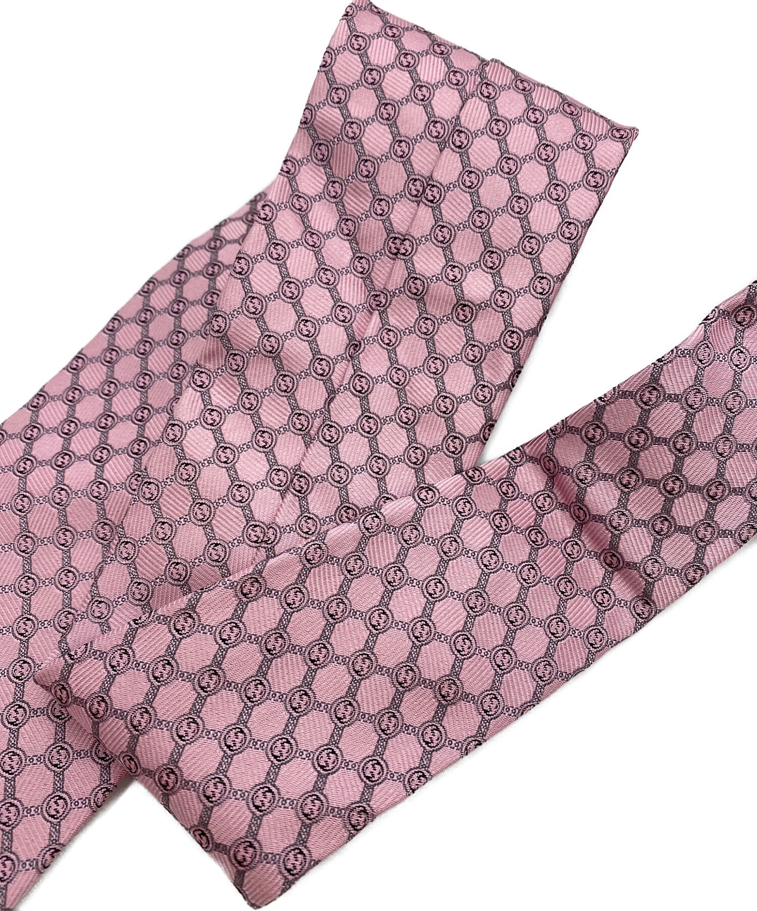GUCCI ピンク ネクタイ 新品タグ付き（未使用超美品） 中古・古着通販】GUCCI (グッチ) GG シルクジャカードネクタイ ピンク