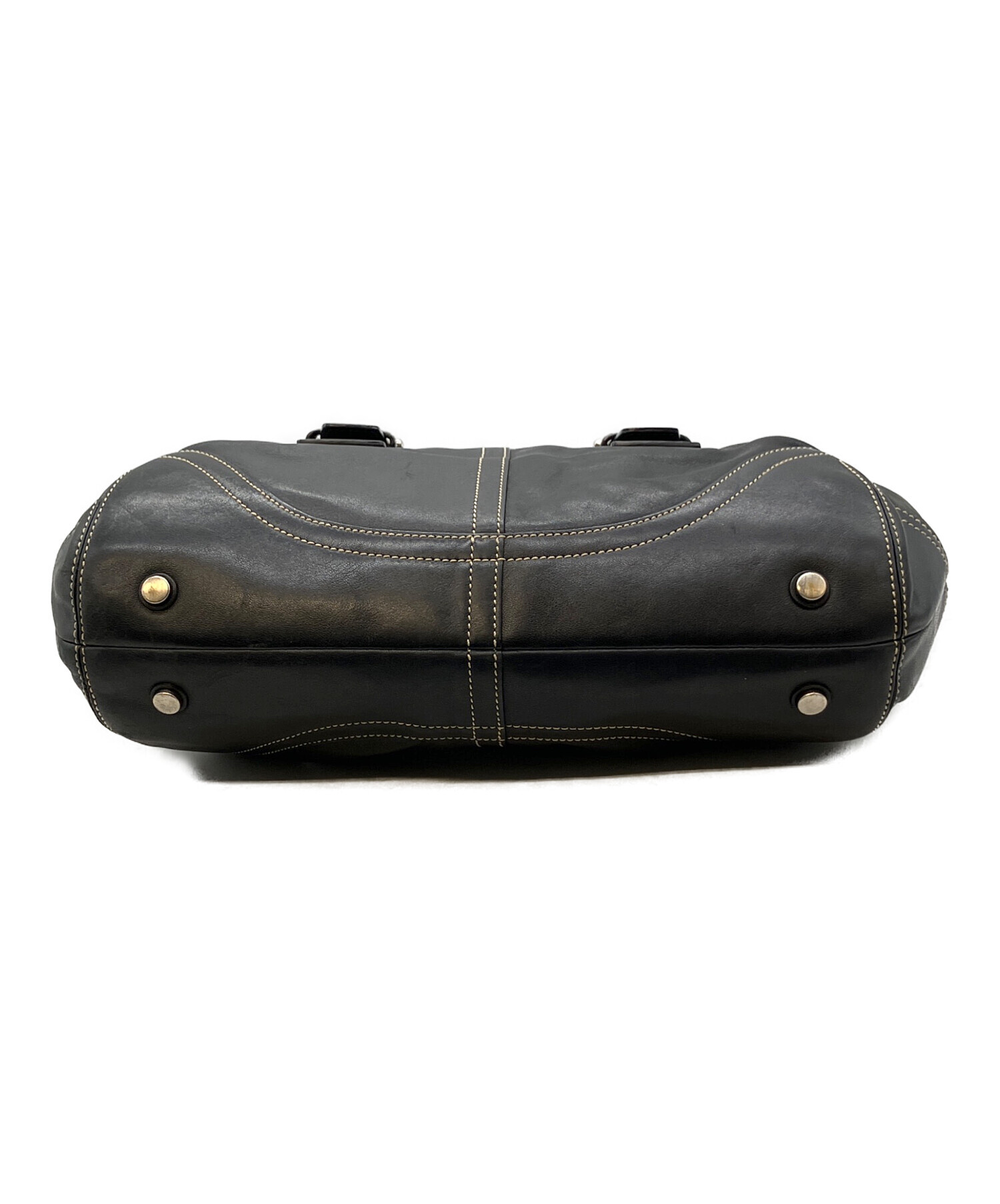 【中古】COACH ハンドバッグ ブラック 中古・古着通販】COACH (コーチ) ハンドバッグ ブラック｜ブランド