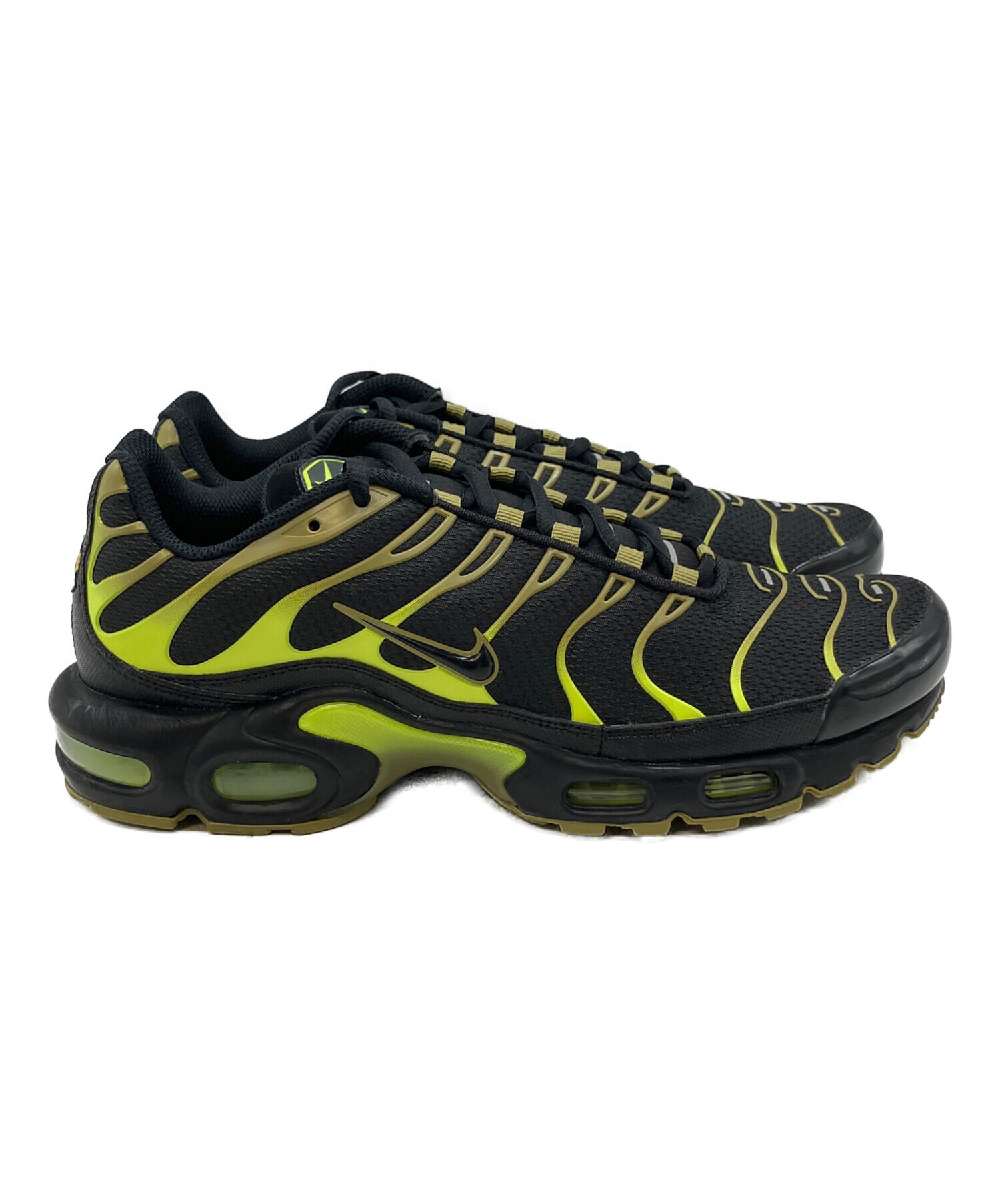 中古・古着通販】NIKE (ナイキ) AIR MAX PLUS ブラック×ライムグリーン 