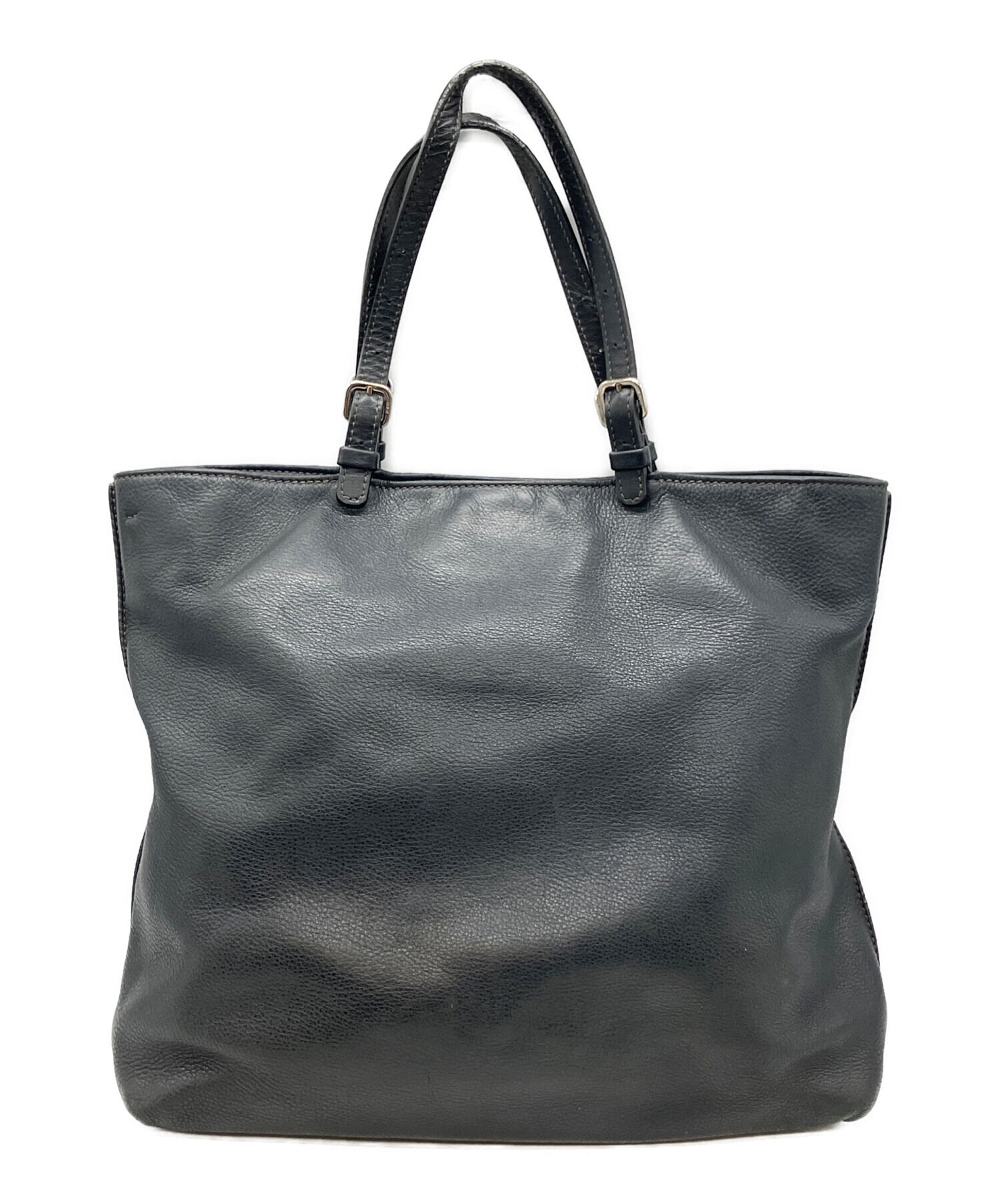 TOD'S ブラック ダブルT2Wayトートバッグ 中古・古着通販】TOD'S (トッズ) 2WAYバッグ ブラック｜ブランド・古着