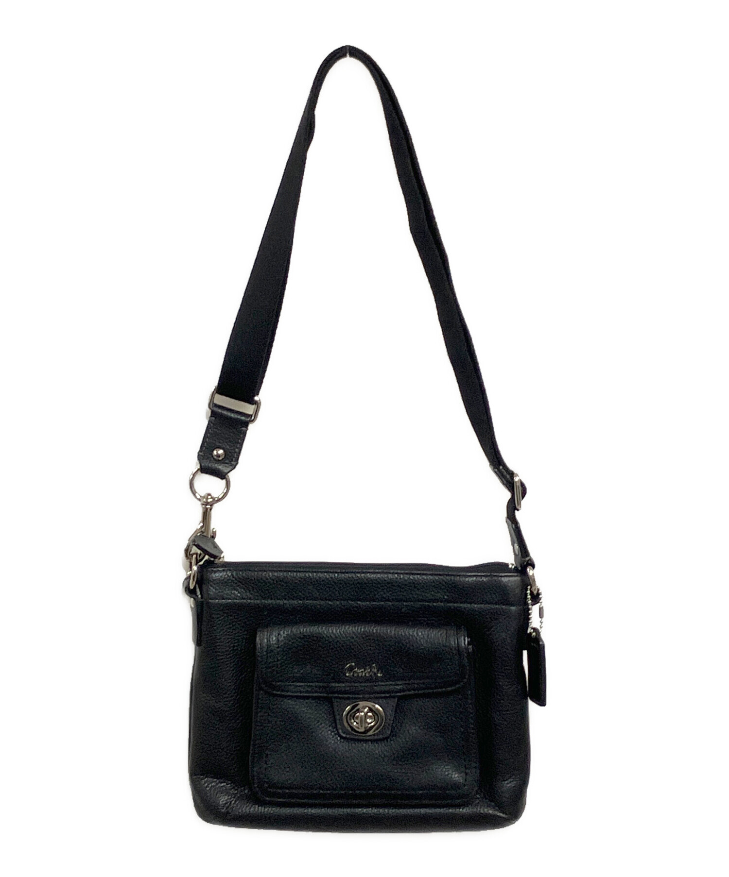 中古・古着通販】COACH (コーチ) ターンロックレザーショルダーバッグ