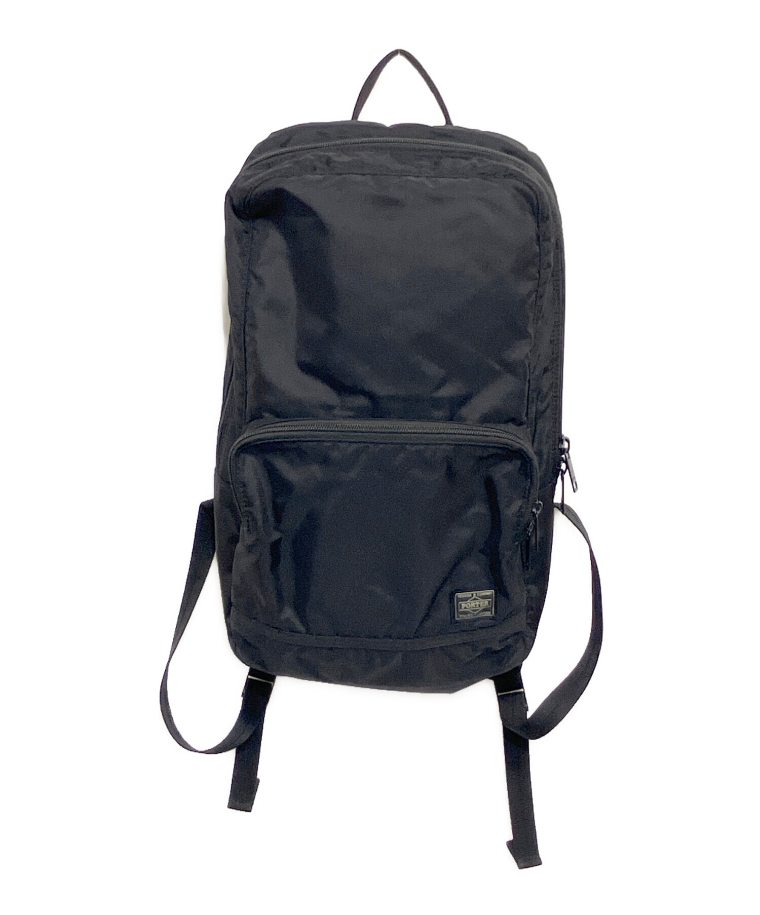 ★中古美品　PORTER ポータータイム　デイパック　リュック　ブラック 中古・古着通販】PORTER (ポーター) デイパック ブラック｜ブランド