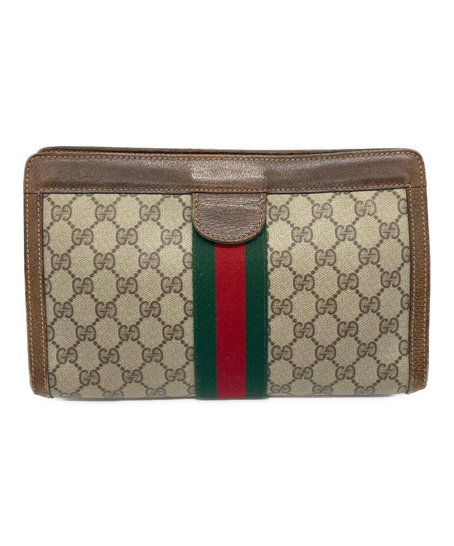 中古・古着通販】GUCCI (グッチ) セカンドバッグ ベージュ｜ブランド